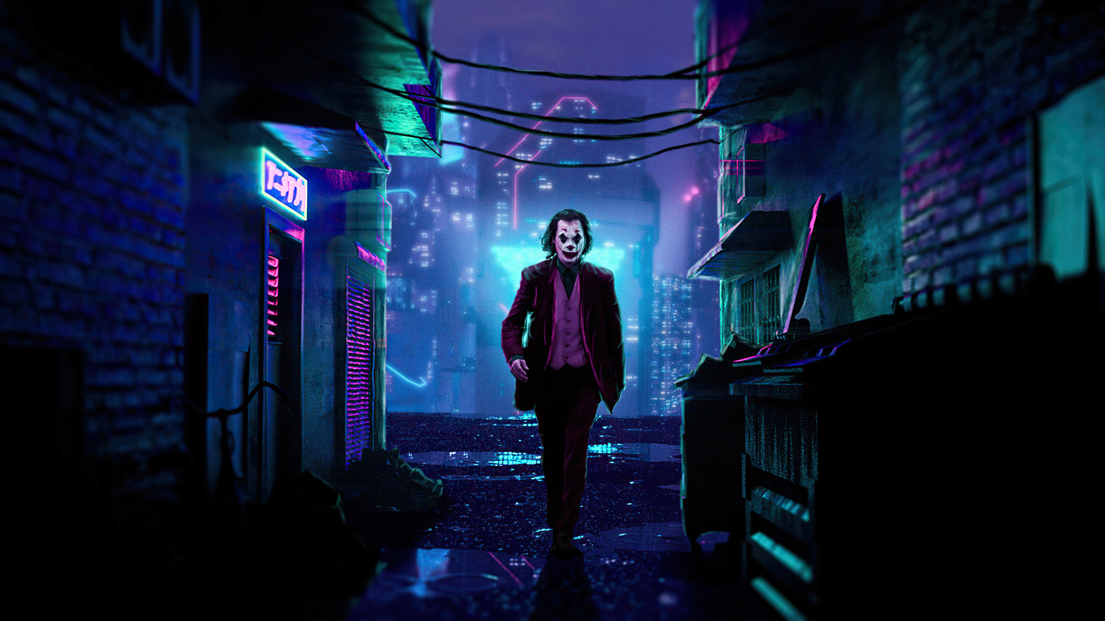Wallpaper Joker x Cyberpunk 2077