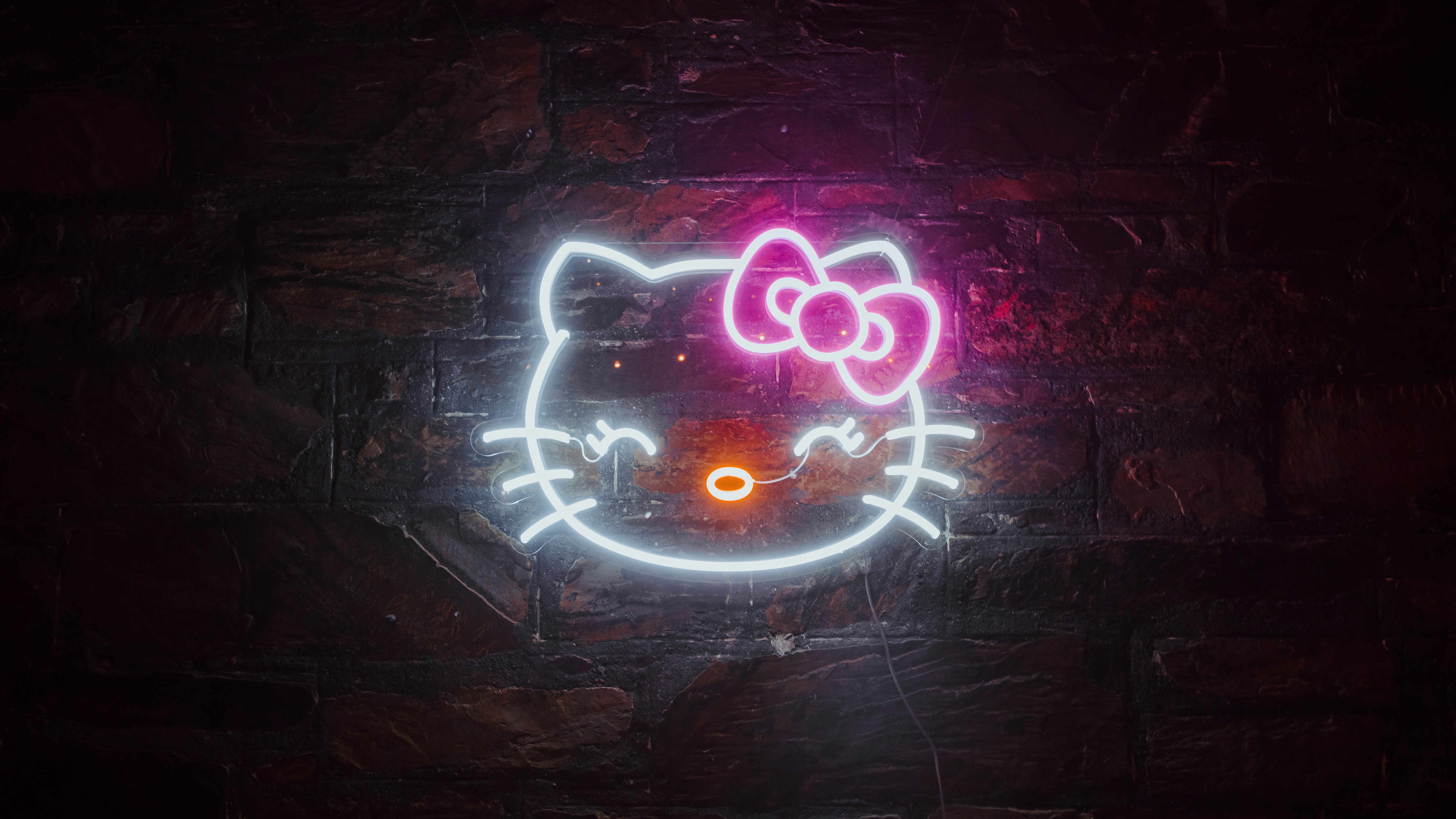 Hello Kitty luces neon Fondo de pantalla 8k Ultra HD ID:9882