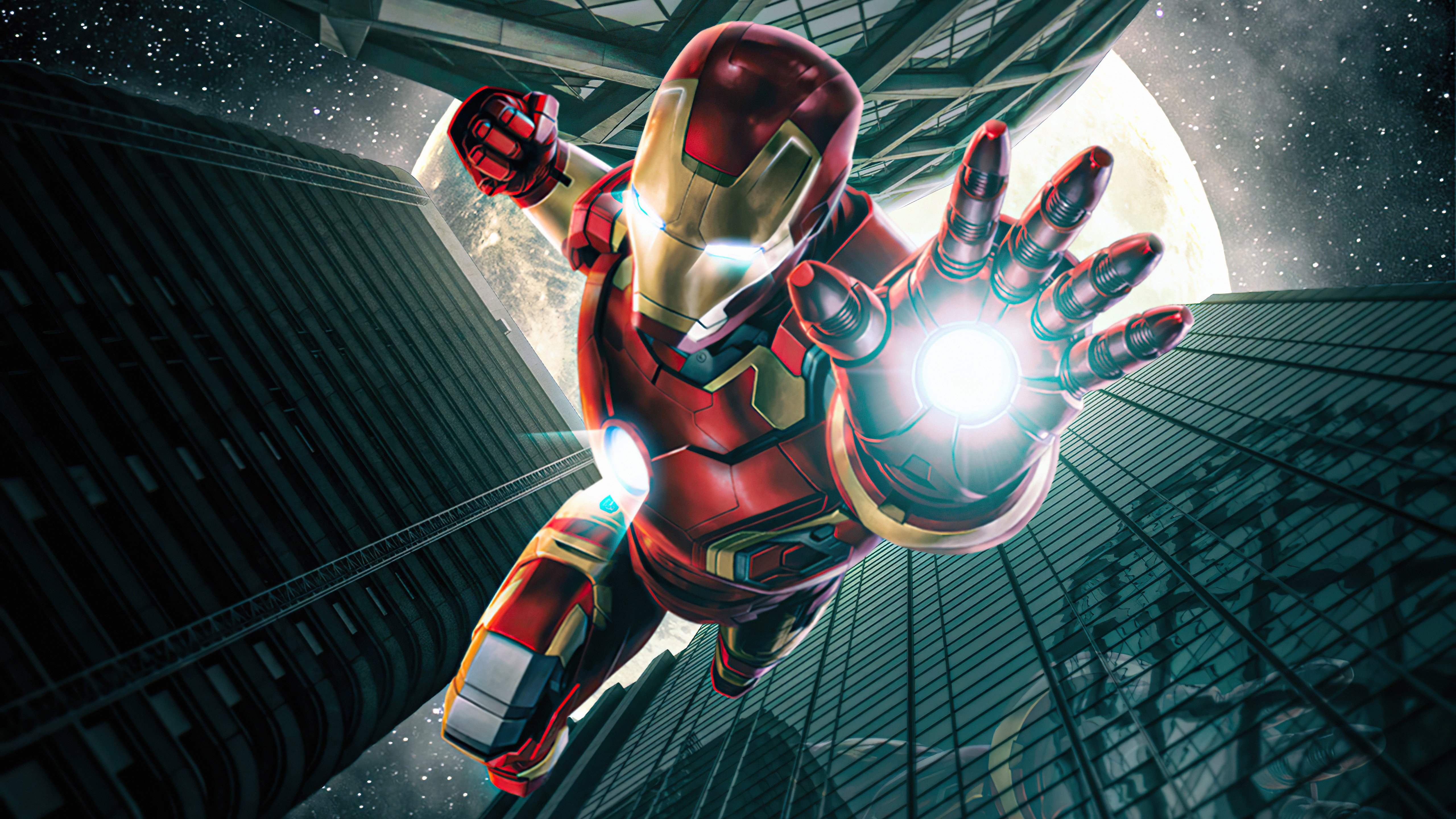 Wallpaper Iron Man falling