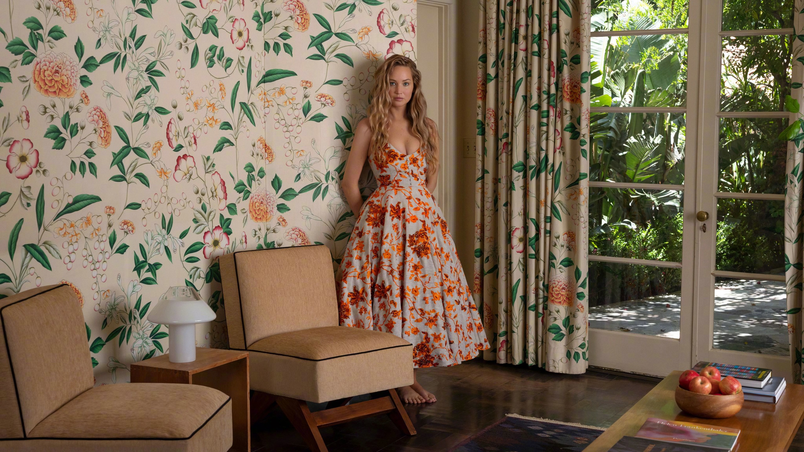 Fondos de pantalla Jennifer Lawrence flowered dress