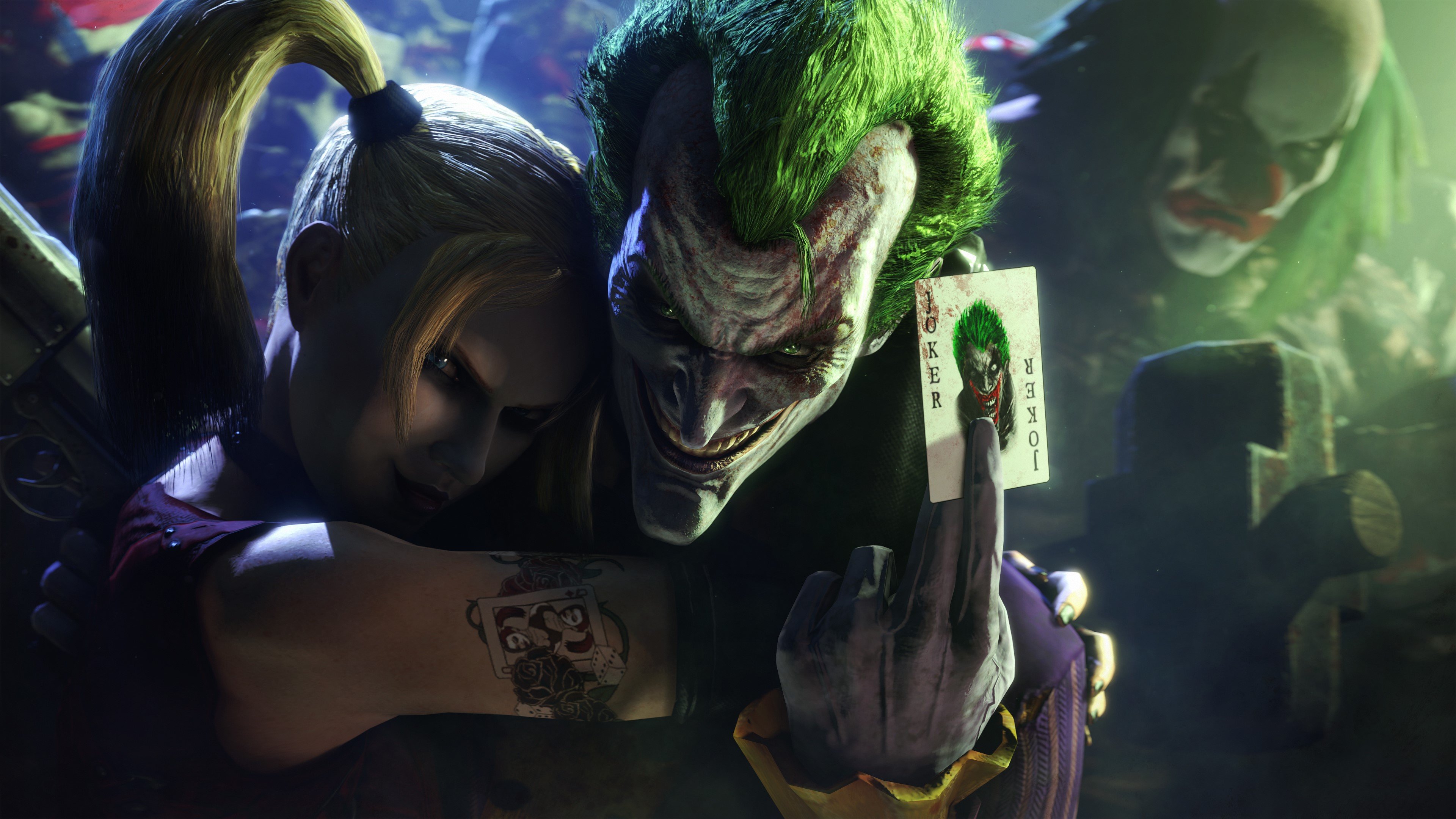 Wallpaper Joker and Harley Quinn of Batman Arkham