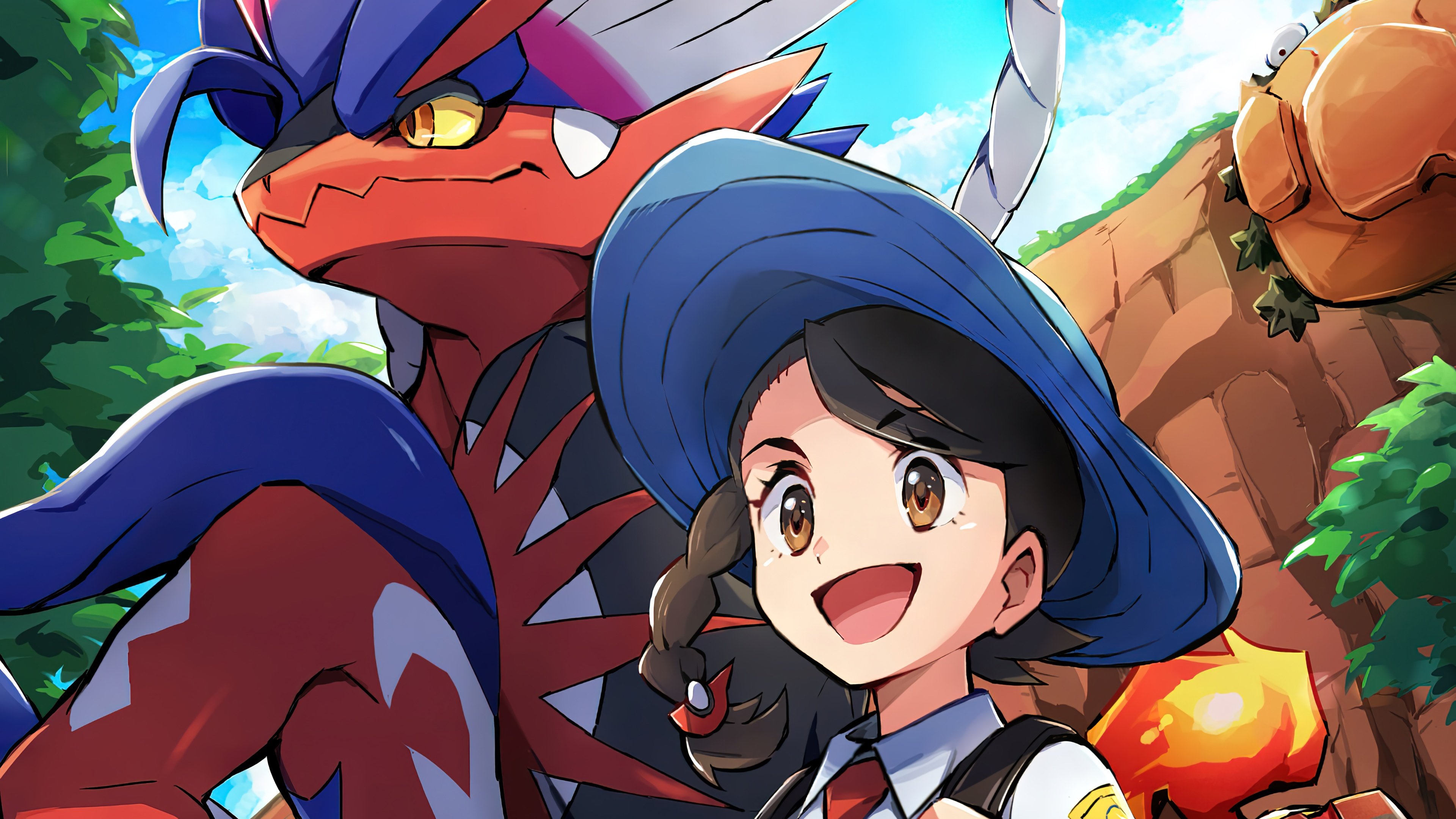 Fondos de pantalla Anime Koraidon y Juliana Pokémon escarlata y Pokémon púrpura