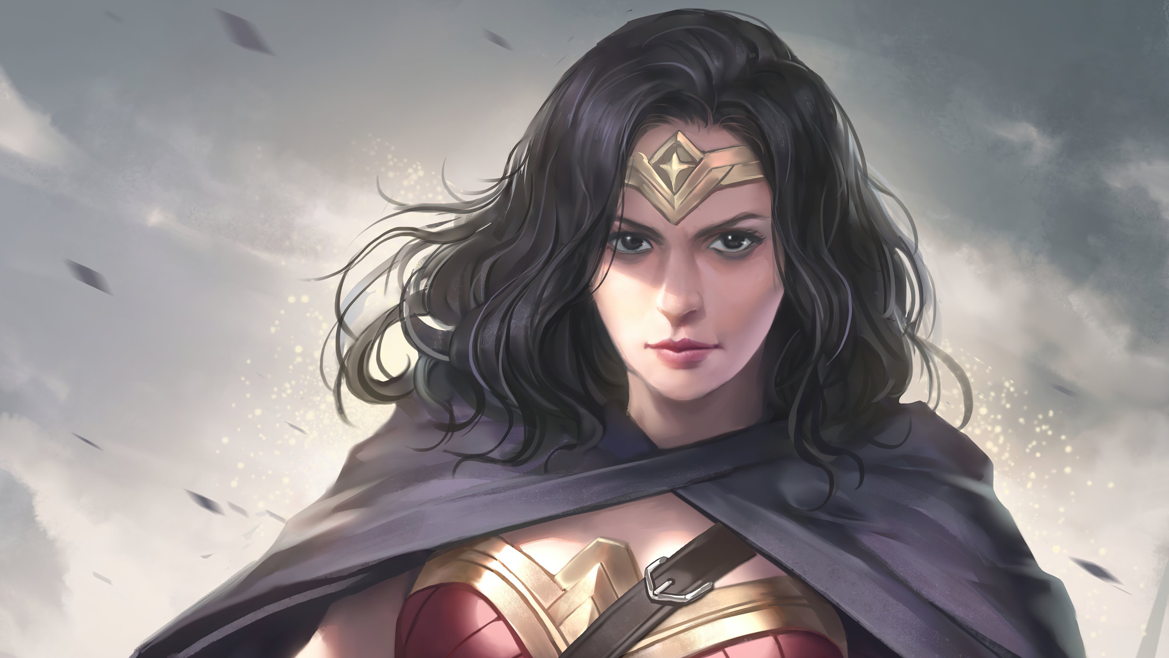 Wallpaper Wonder Woman with cape