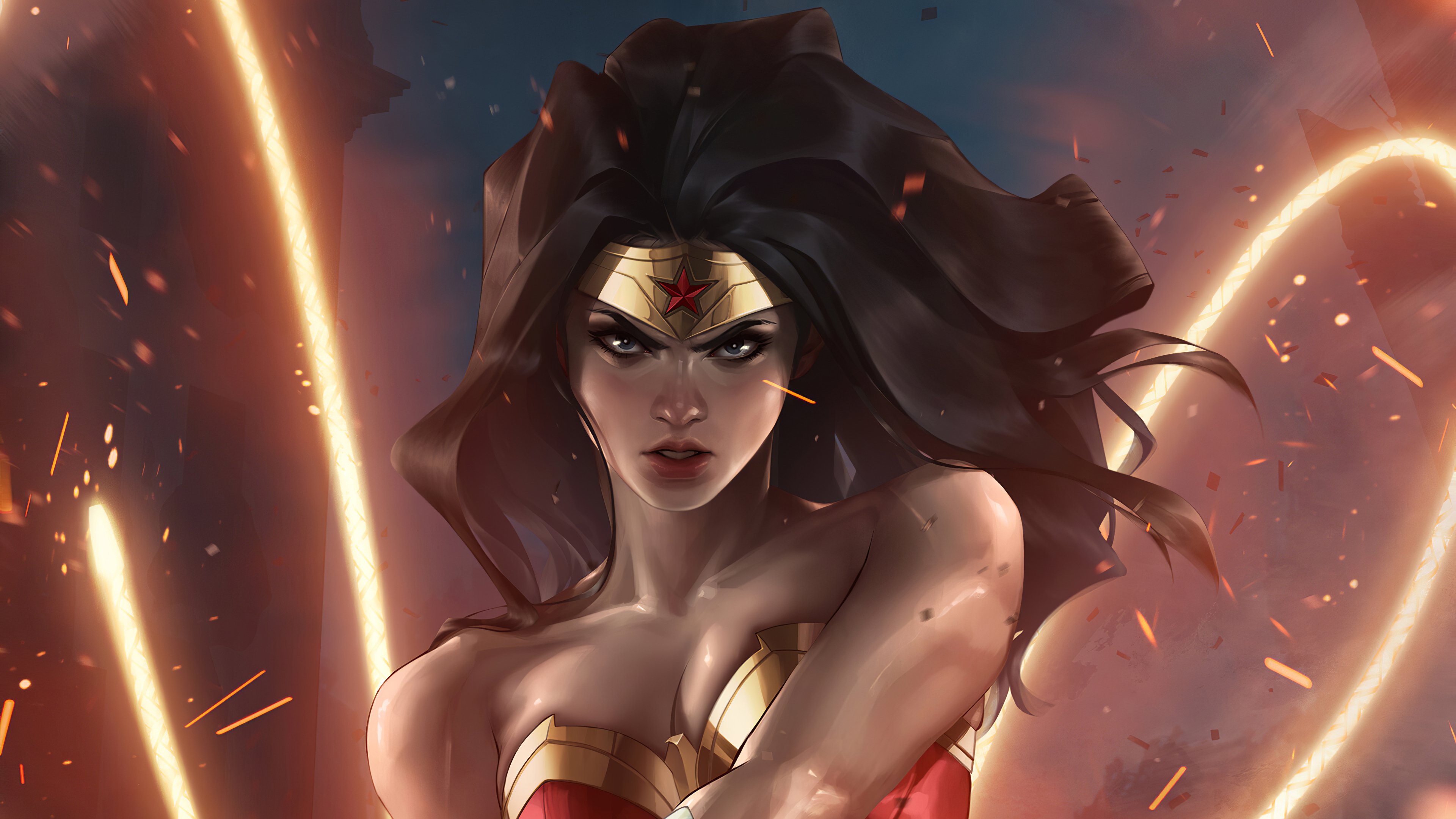 Wallpaper Wonder Woman Illustration