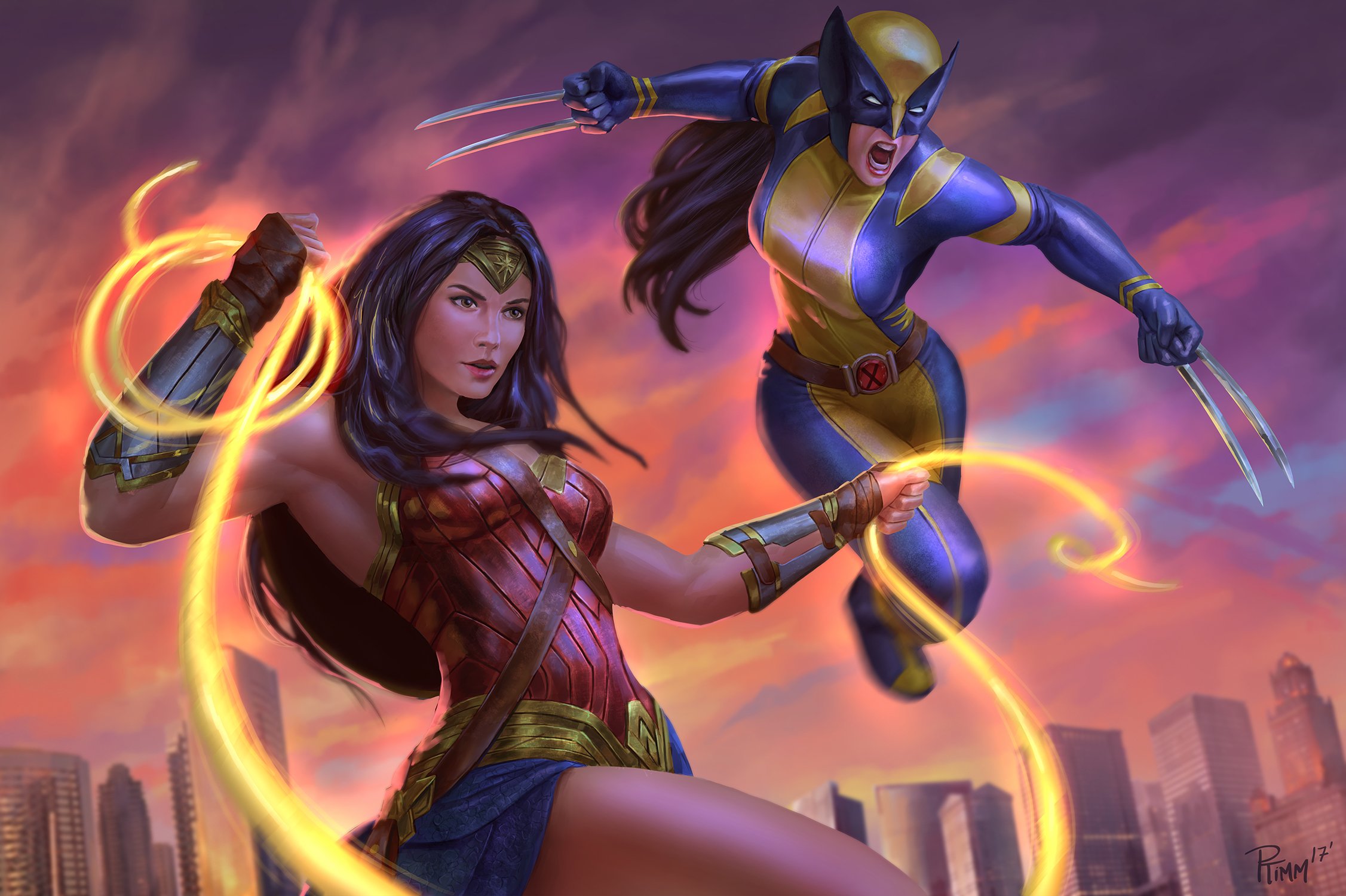 Wallpaper Wonder Woman and X23