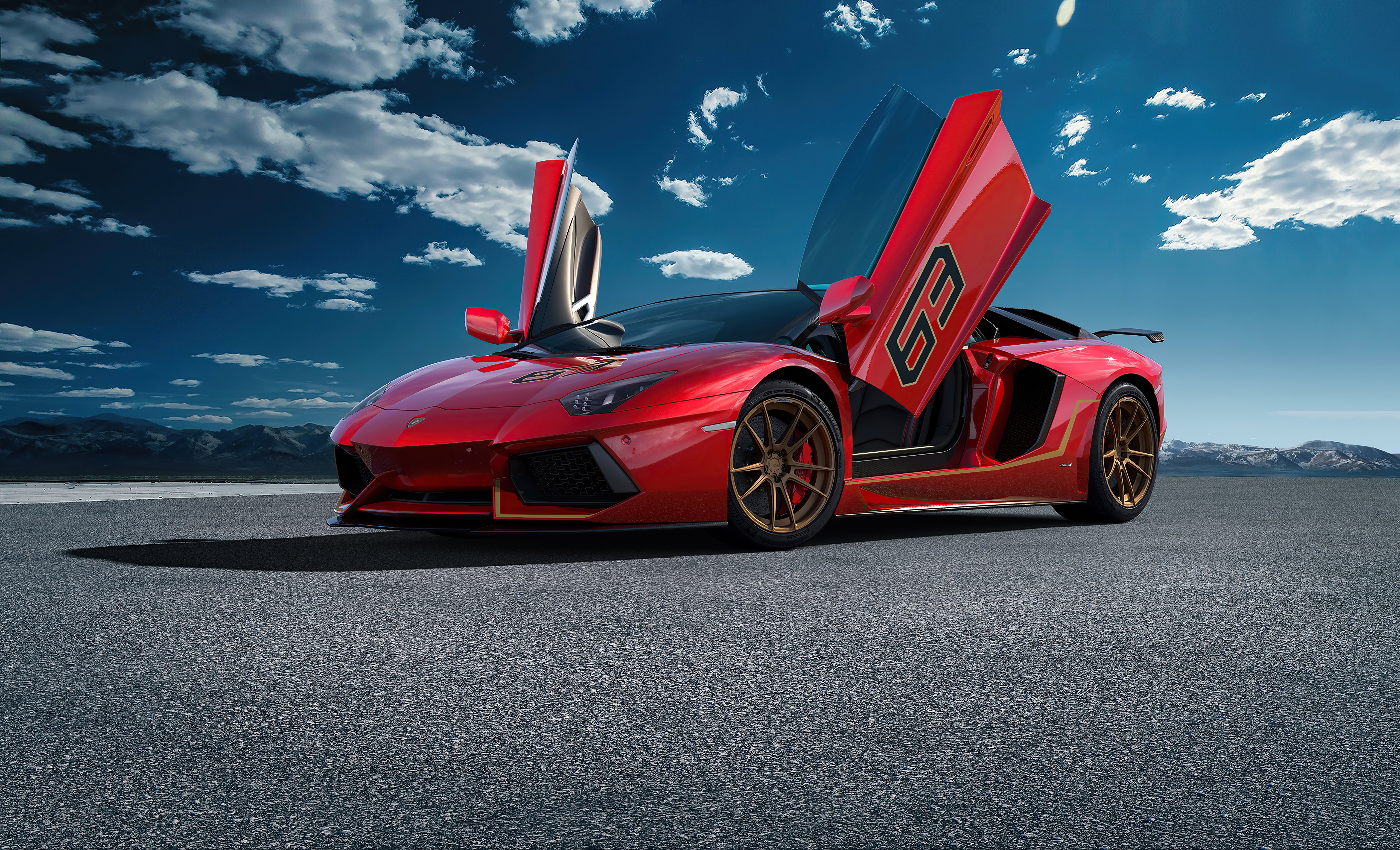 Fondos de pantalla Lamborghini Aventador SVJ Rojo