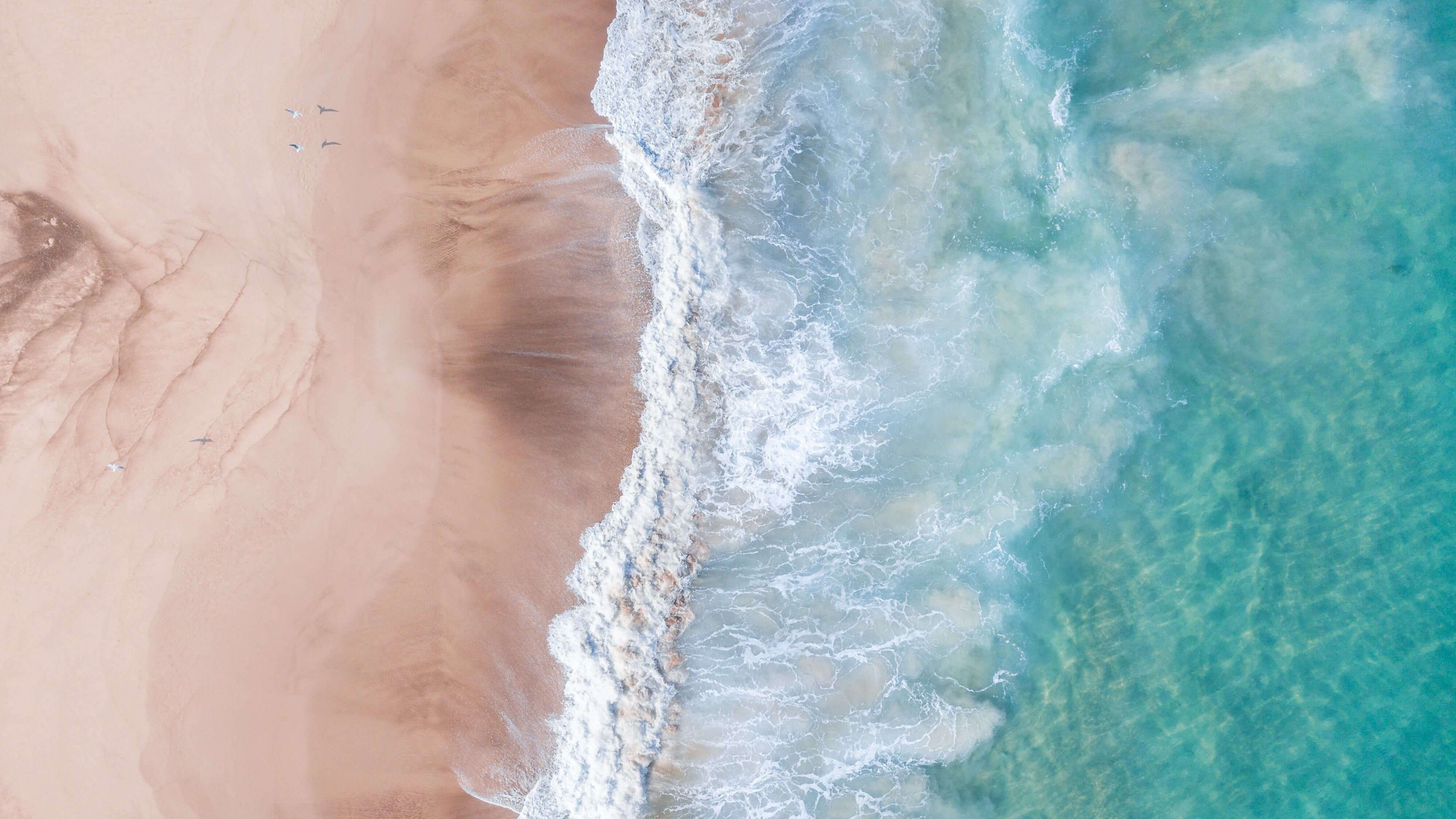 Fondos de pantalla Las olas del mar vista aerea
