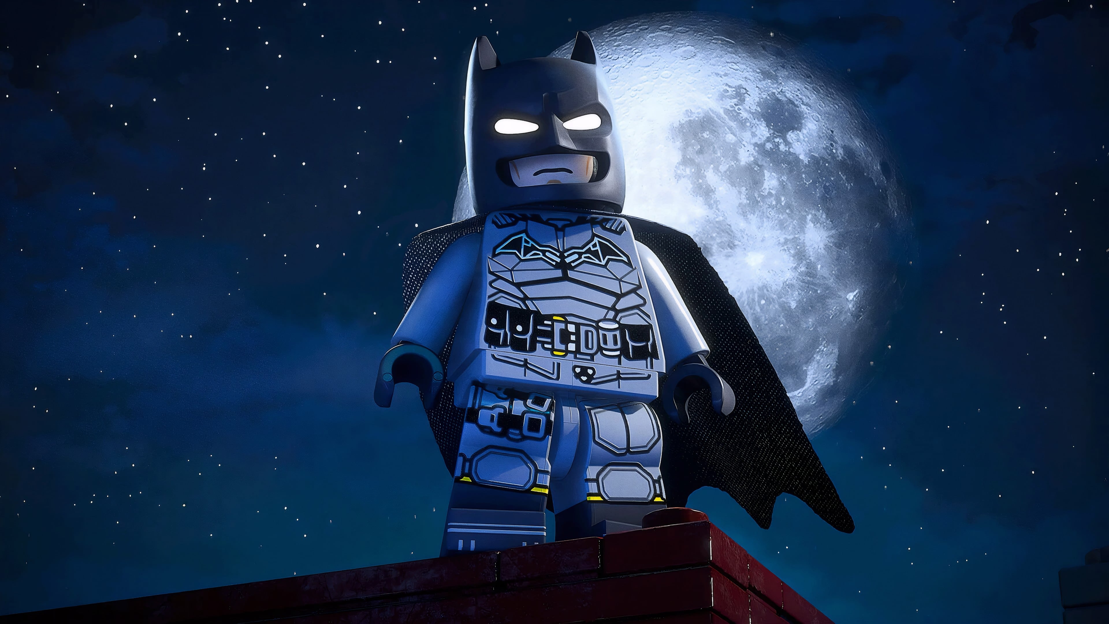 Fondos de pantalla Lego Batman with the moon in the background