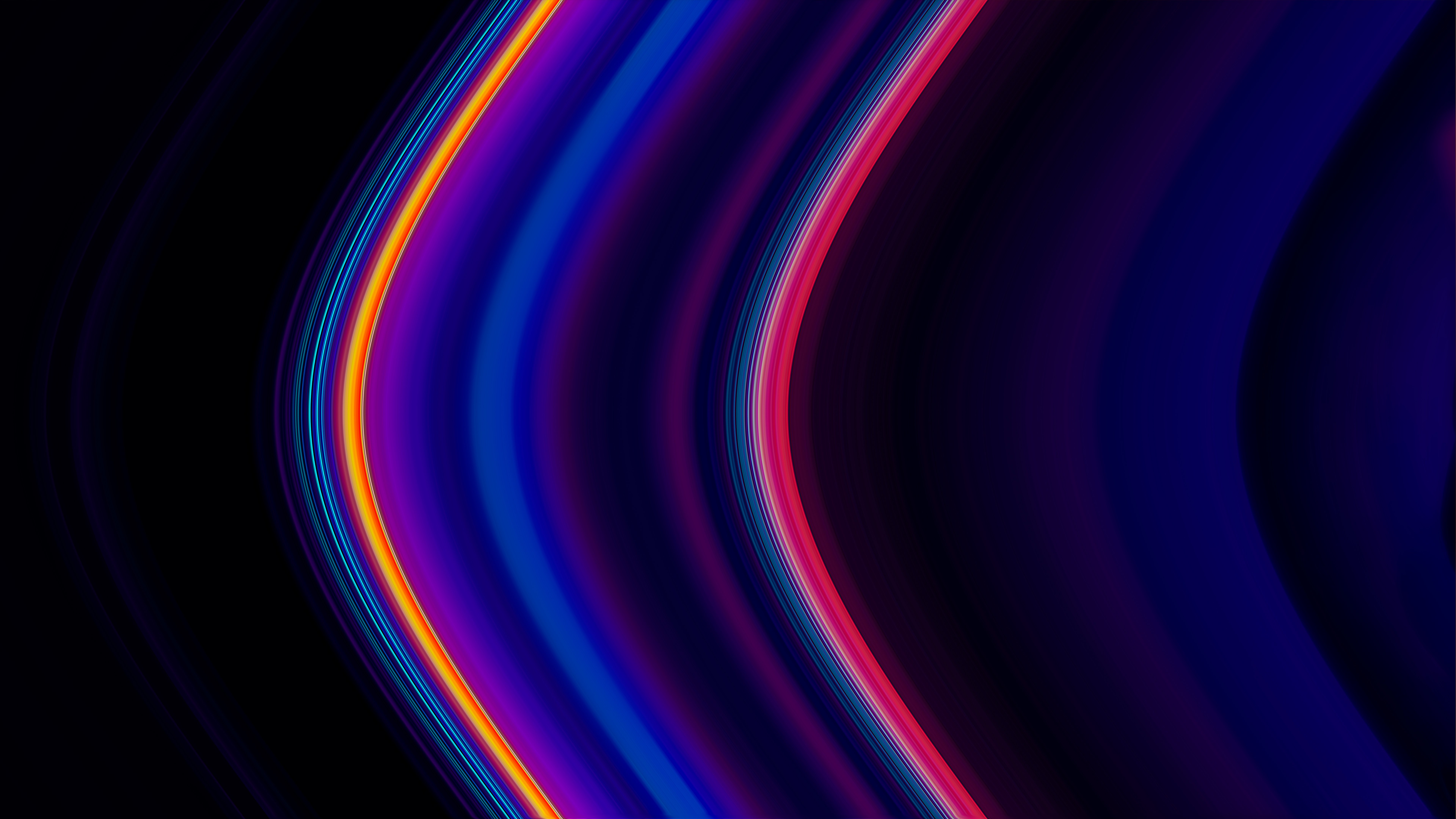 Wallpaper Waved colored lines
