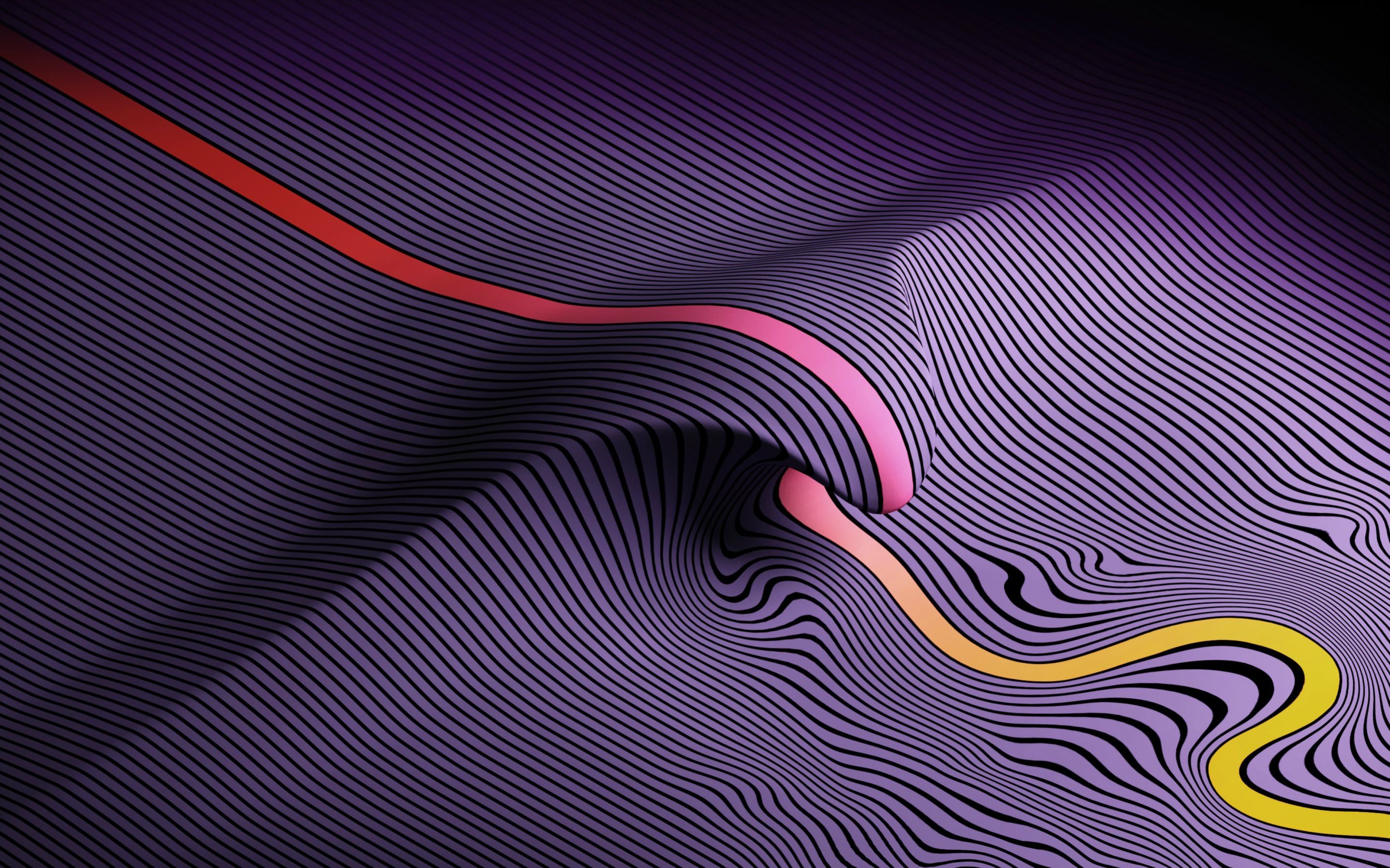 Wallpaper Wavy lines abstract