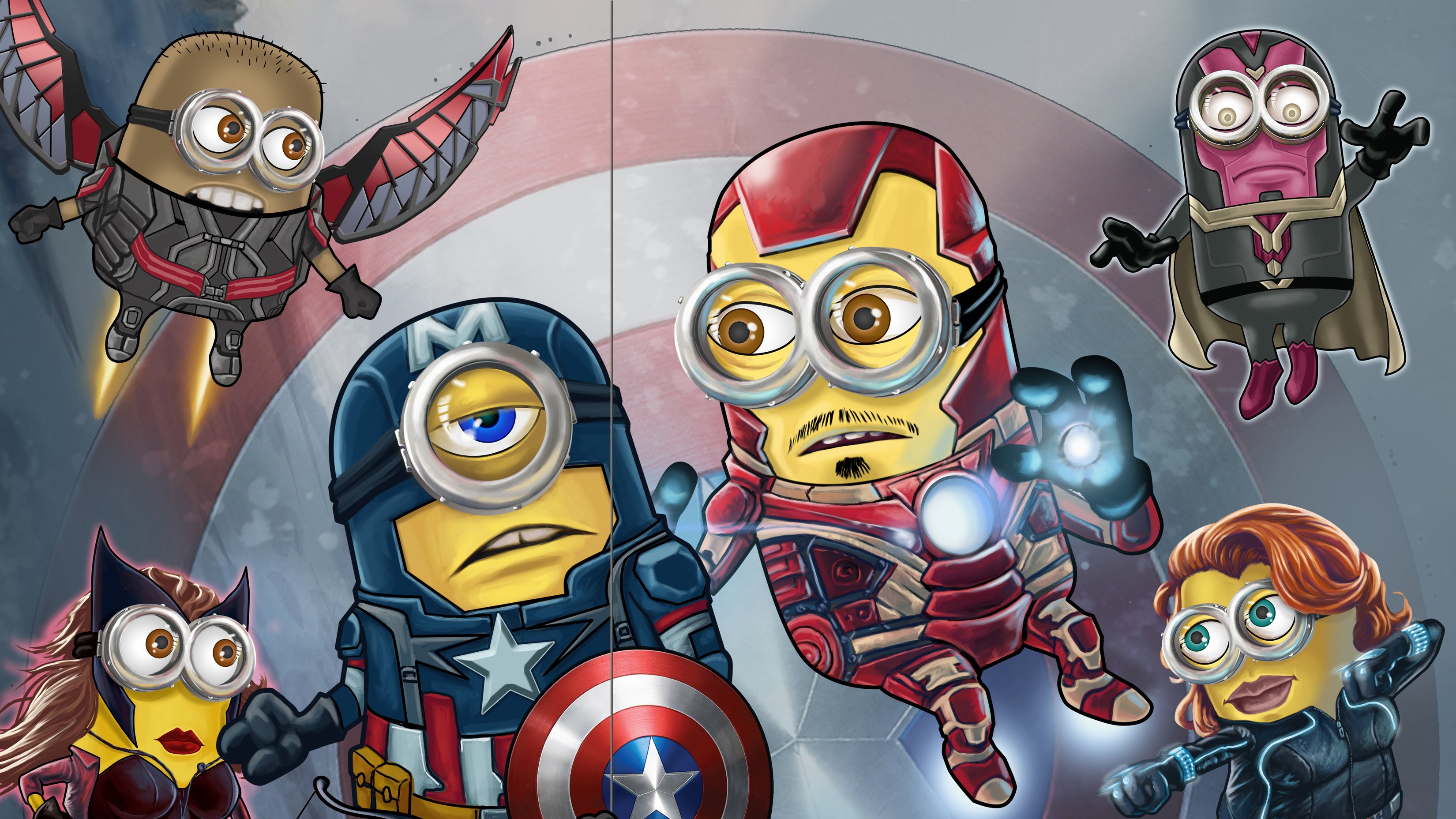 Wallpaper Minion as Avengers