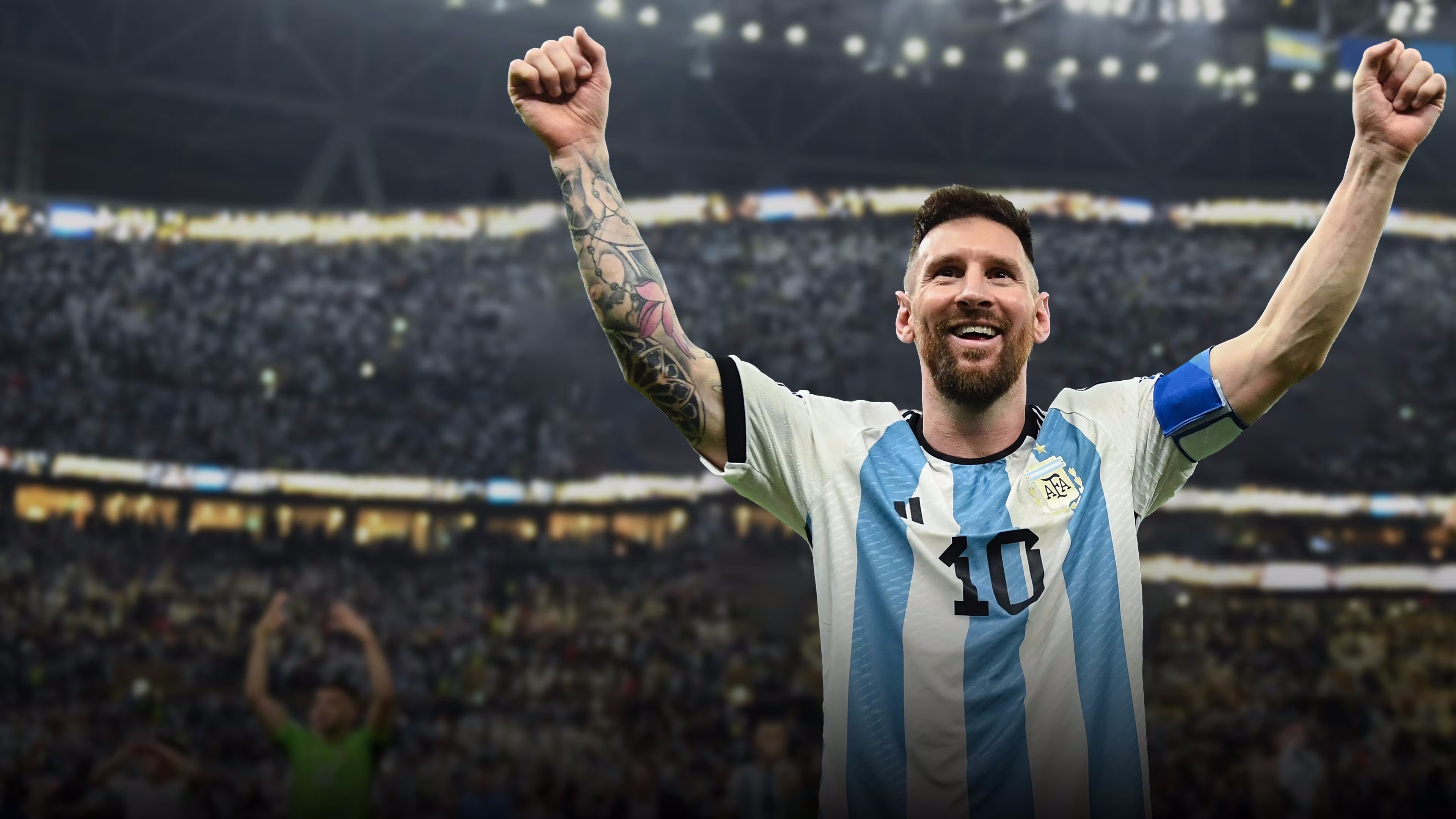 Fondos de pantalla Messi celebrating Argentina National Team