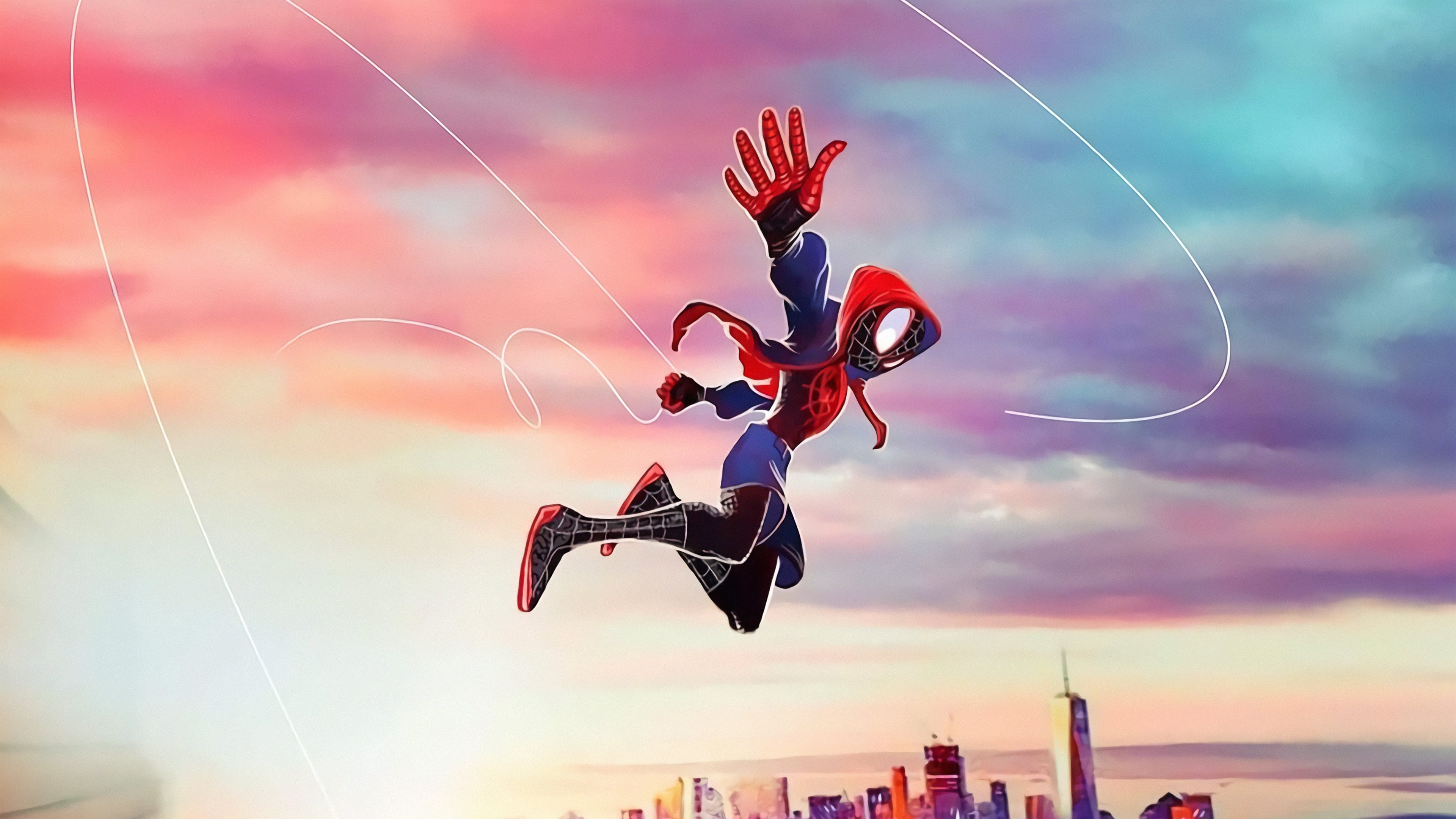 Wallpaper Miles Morales Cartoon HD 4k free Spider Man, Marvel, El hombre ar...