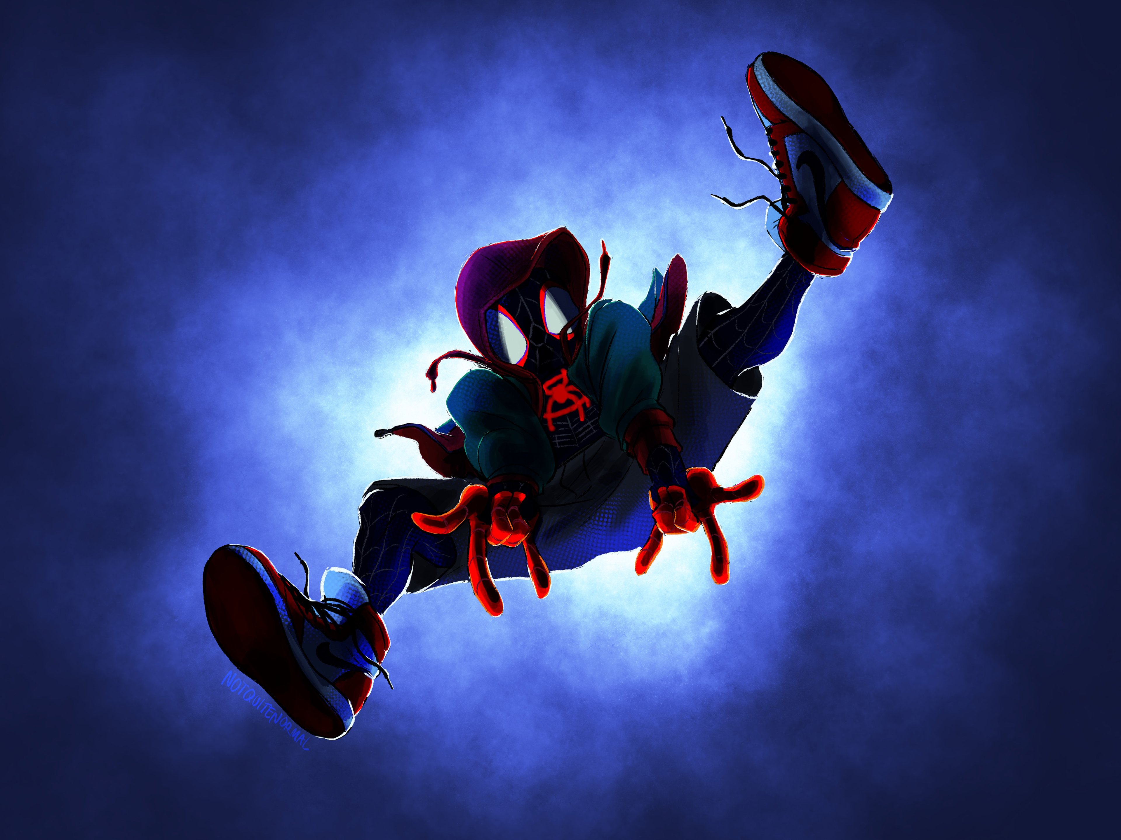 Wallpaper Miles Morales in Spider-Man Into the Spider-Verse