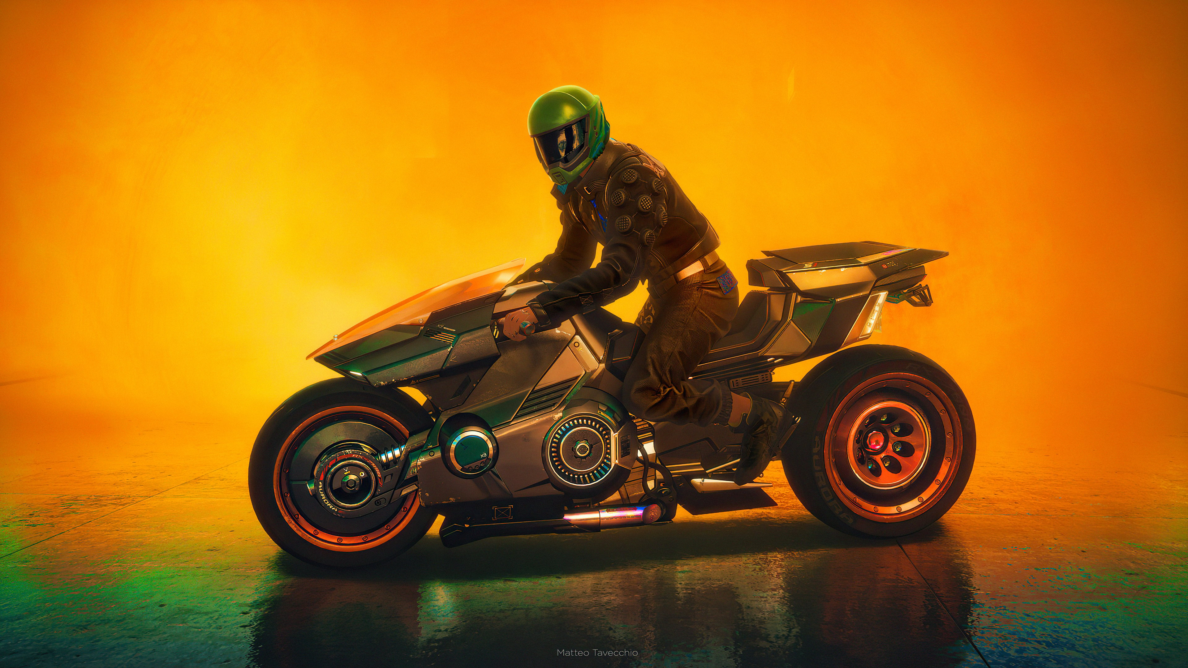 Fondos de pantalla Motociclista Cyberpunk 2077