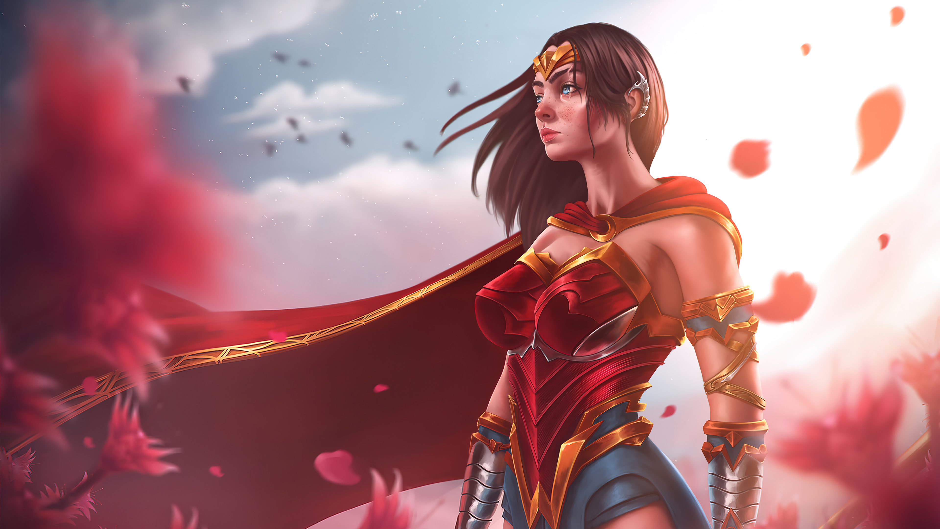 Wallpaper Wonder Woman Superhero DC Fanart
