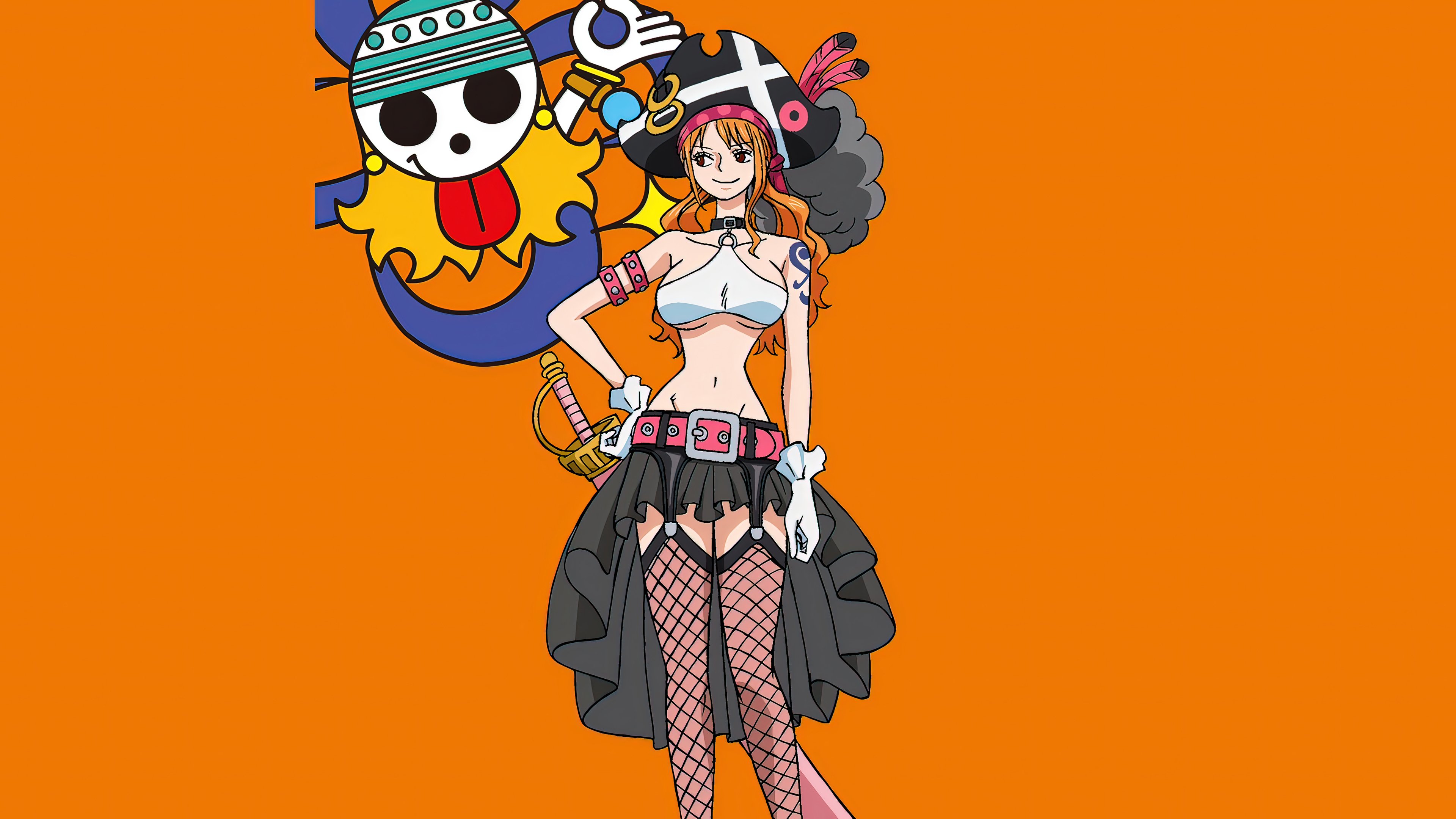 Nami One Piece Red Anime Wallpaper 4k Ultra HD ID:10687
