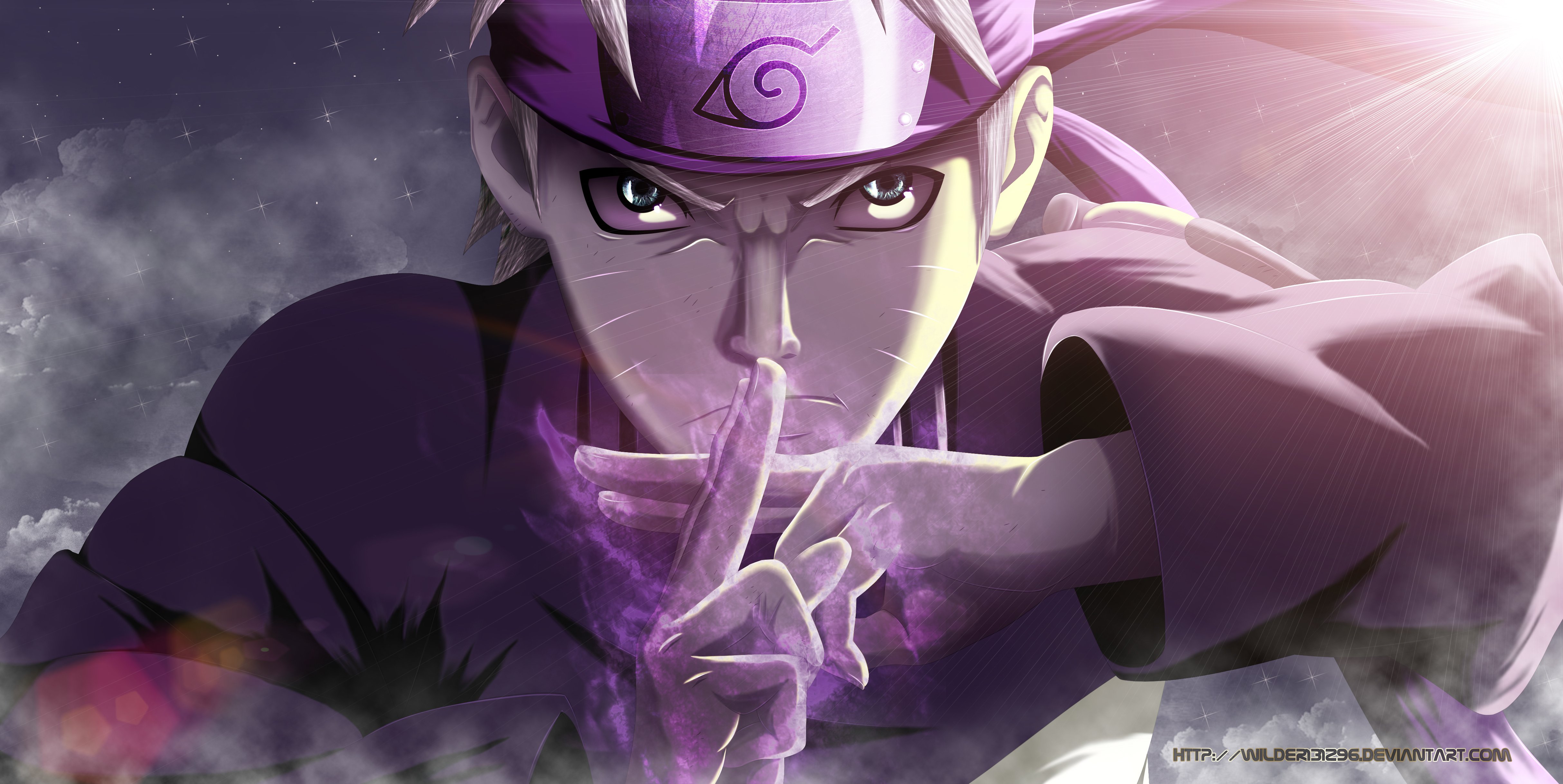 Anime Wallpaper Naruto Uzumaki Purple Power