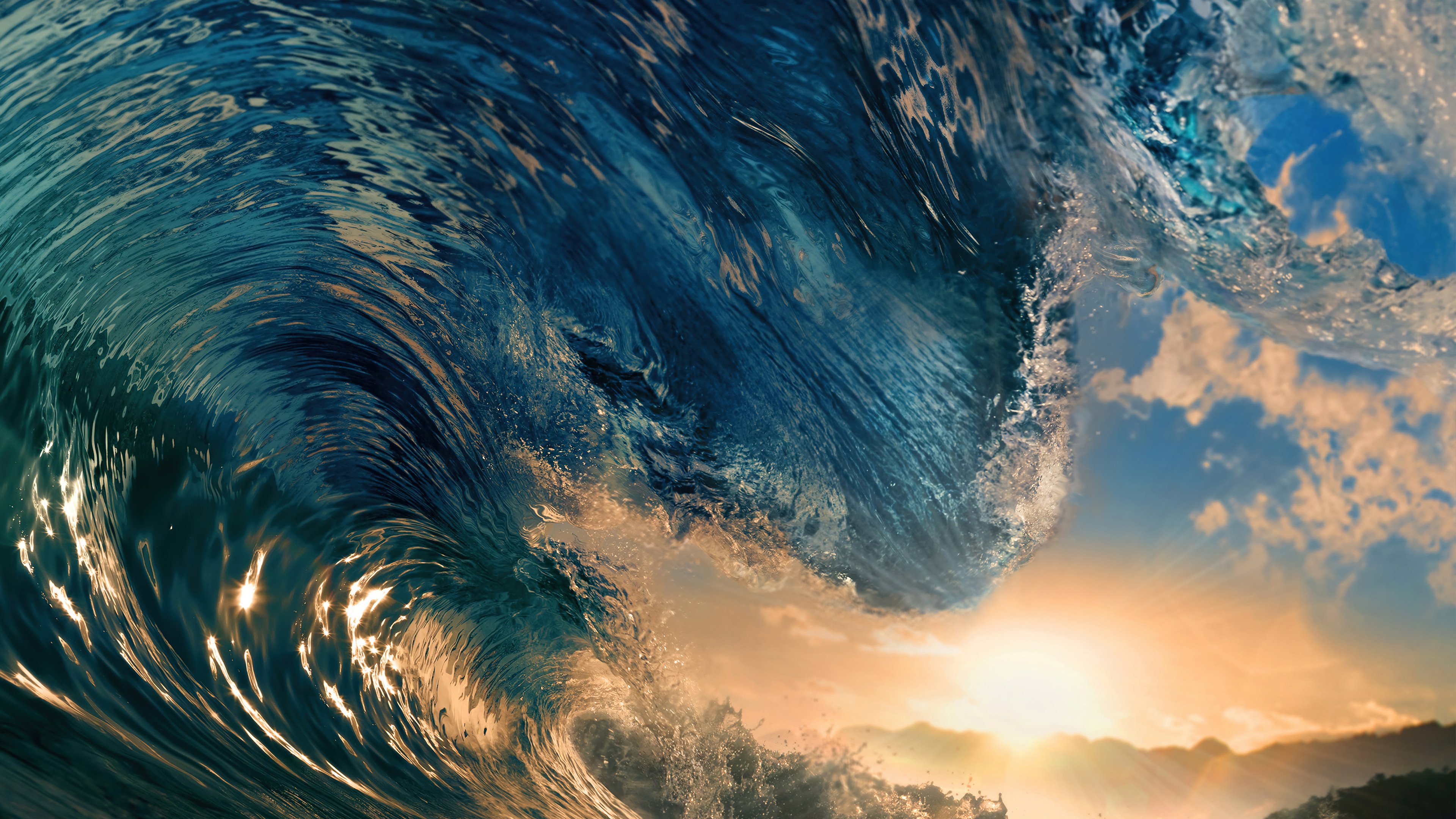 Wallpaper Wave in the ocean
