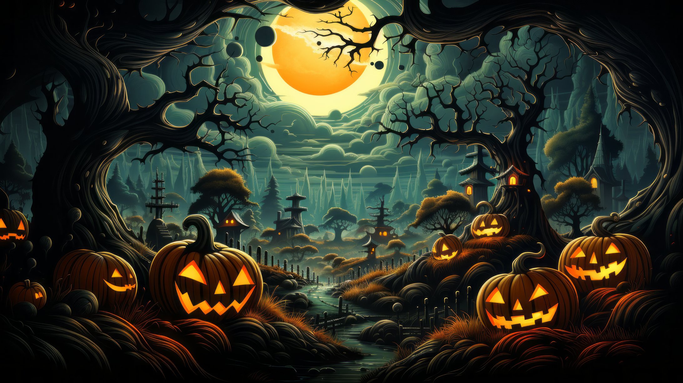 Fondos de pantalla Halloween Landscape