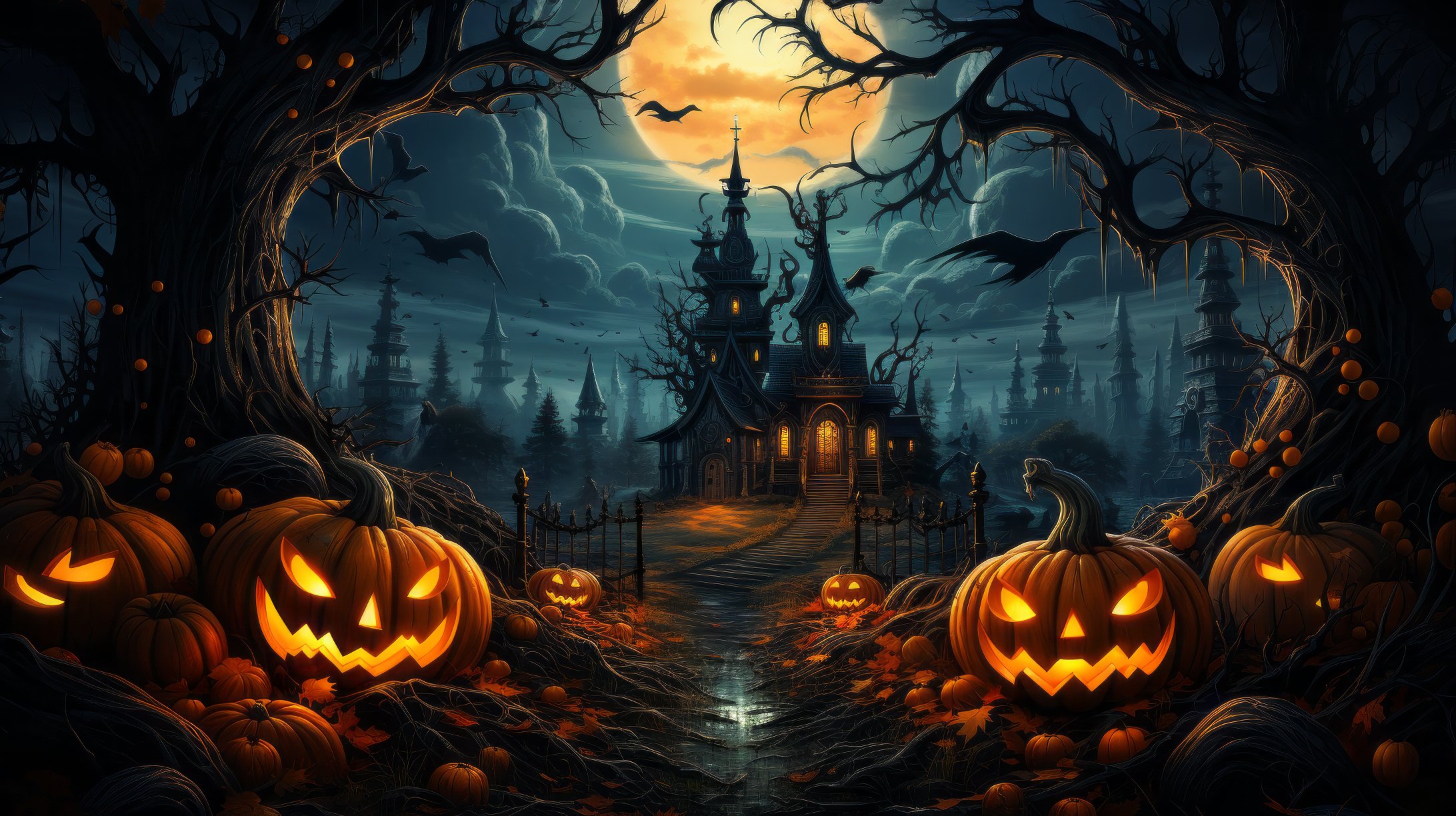 Fondos de pantalla Landscape Mansion Halloween