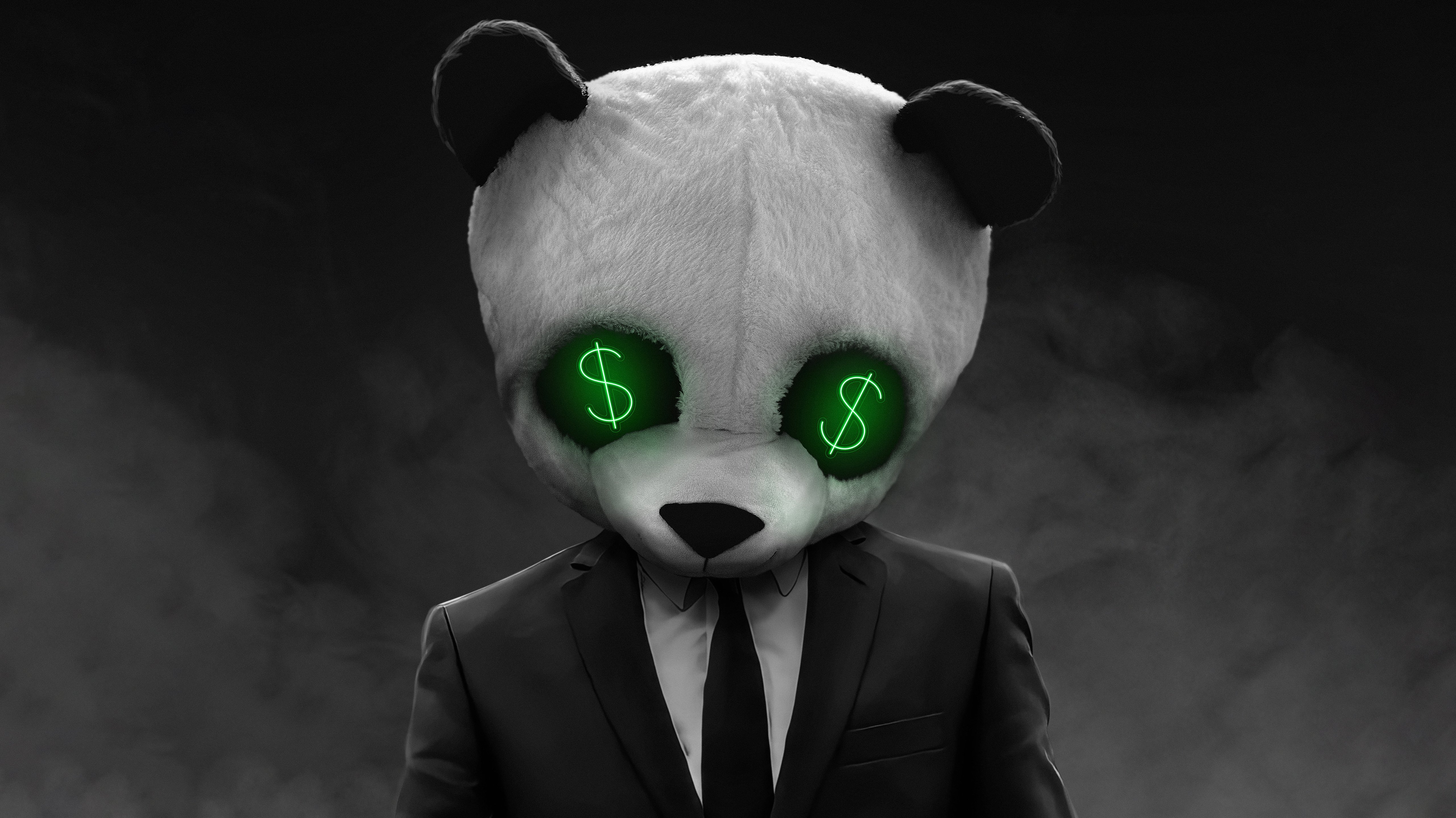 Wallpaper Panda in a suit