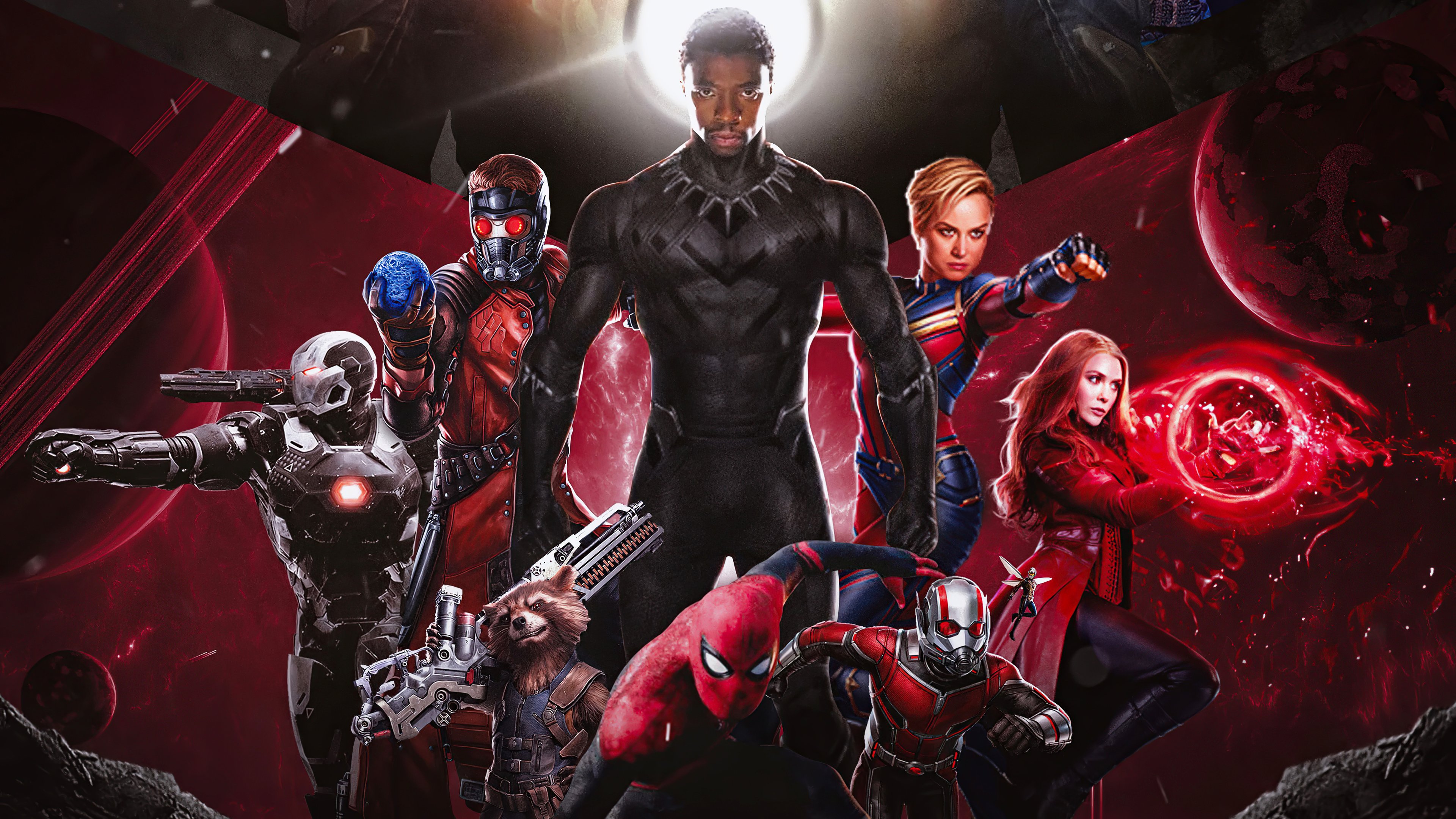 Fondos de pantalla Black Panther and Avengers