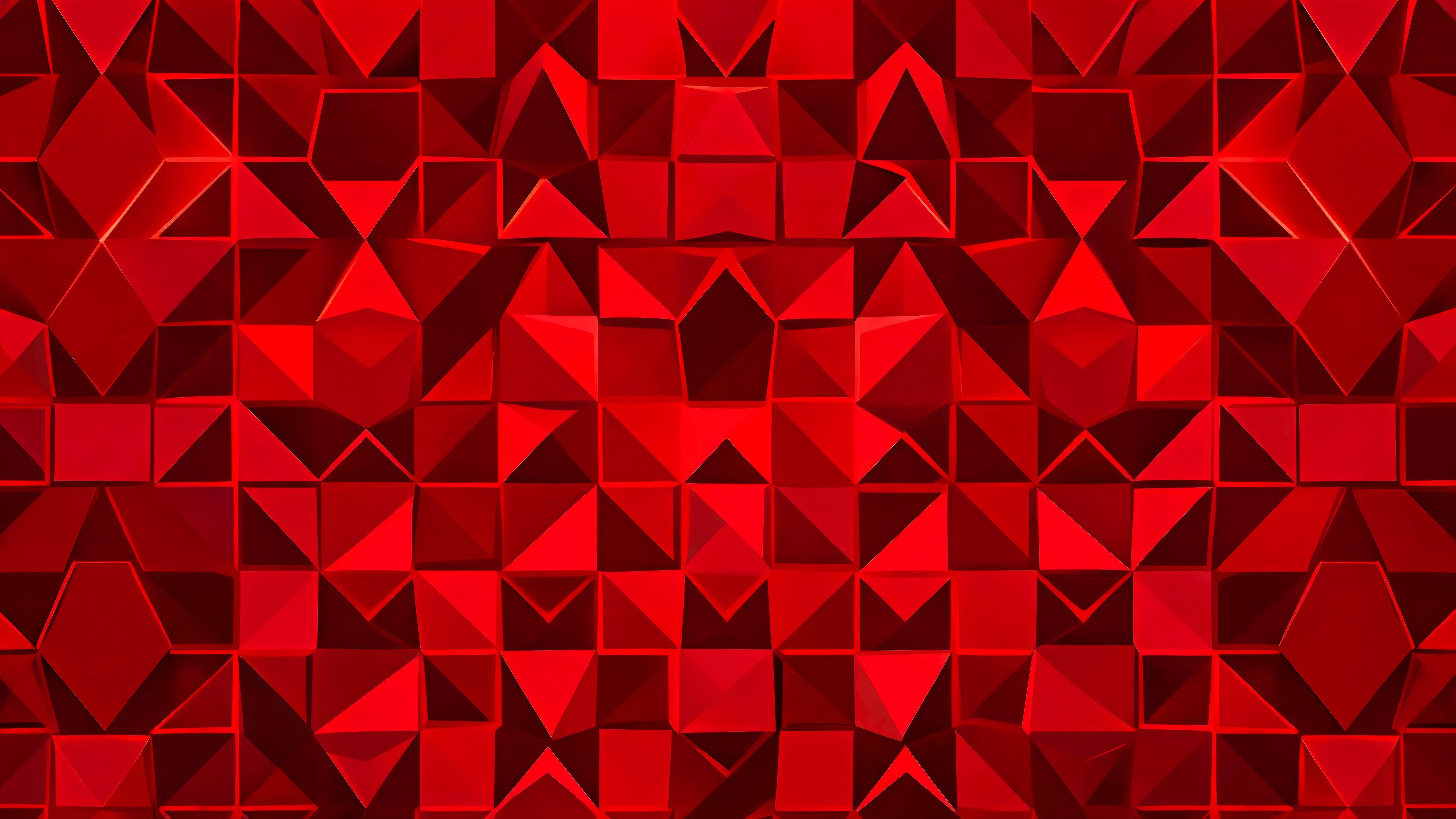 Fondos de pantalla Patrón geométrico rojo y negro - Arte digital abstracto