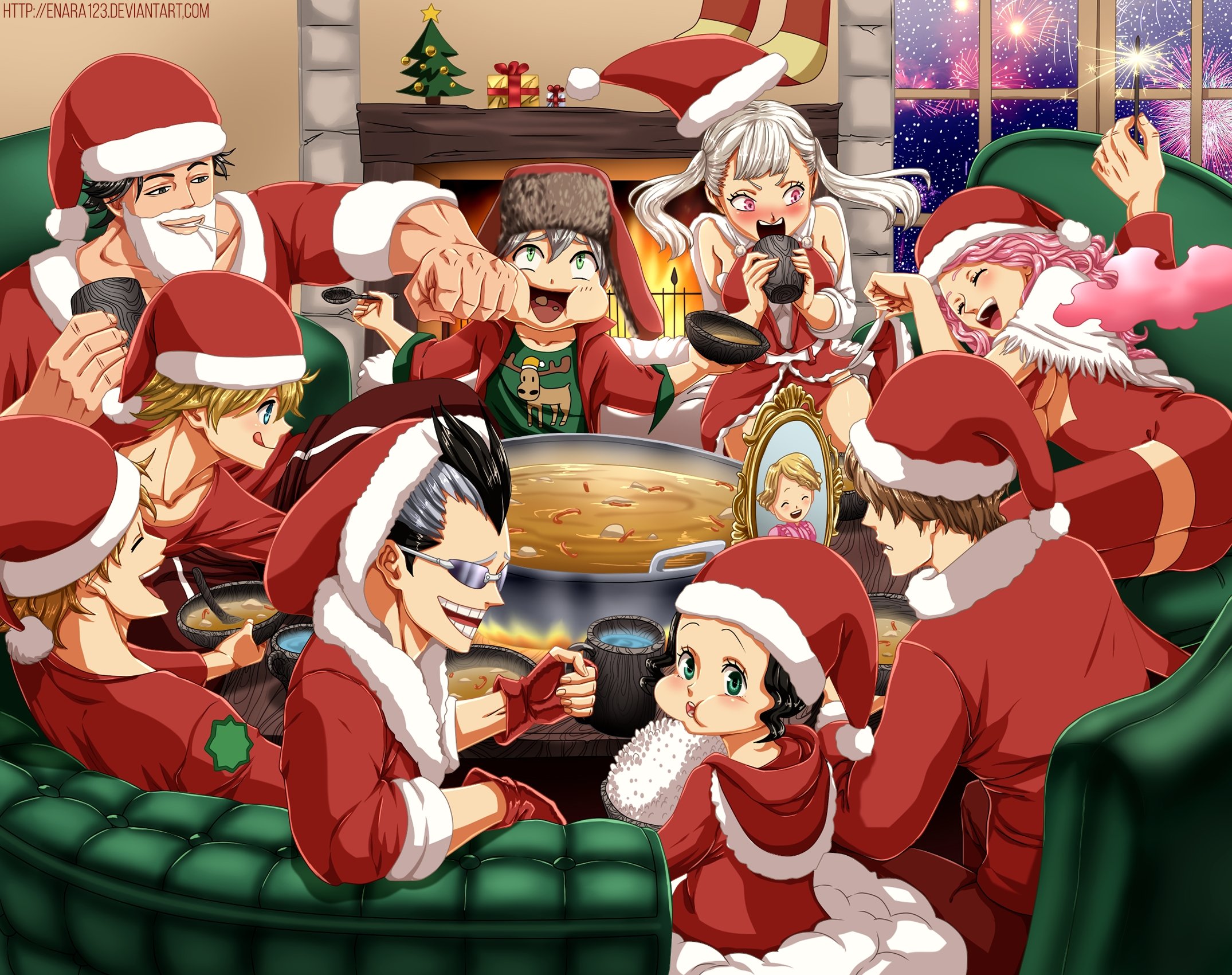 Anime Wallpaper Characters from Black Clover Christmas