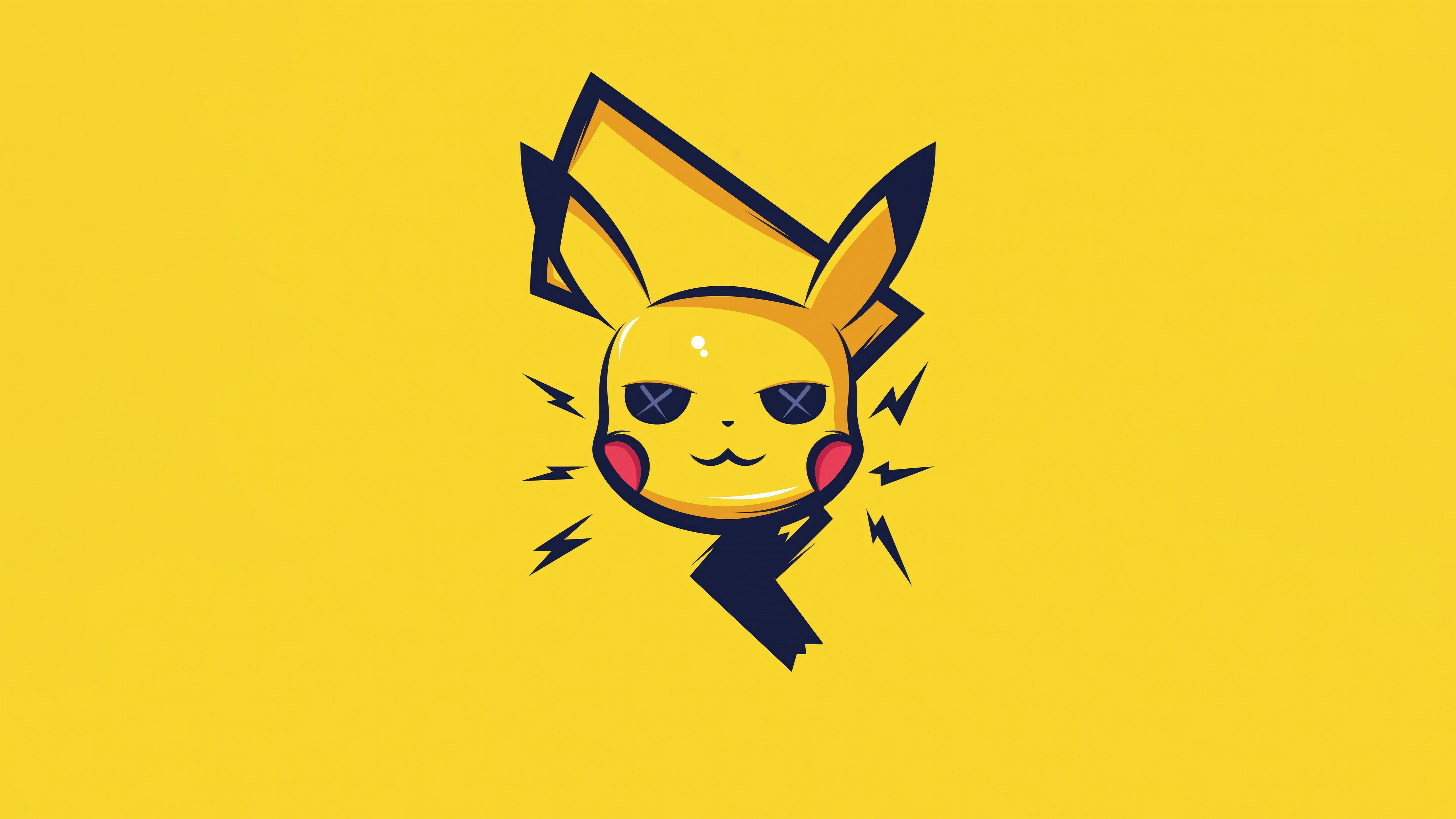 Fondos de pantalla Pikachu abstract minimalist
