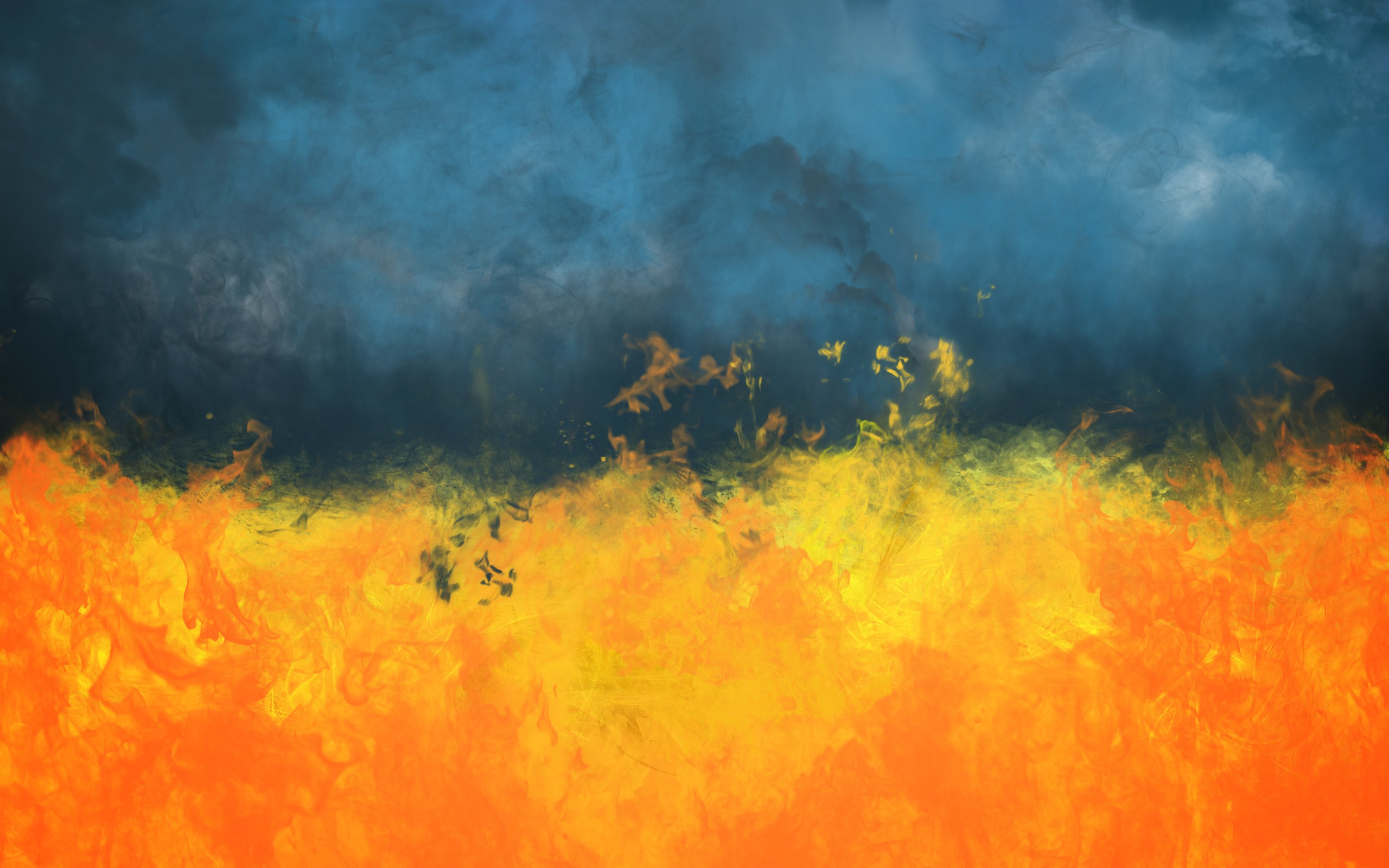 Fondos de pantalla Pintura de incendio abstracto