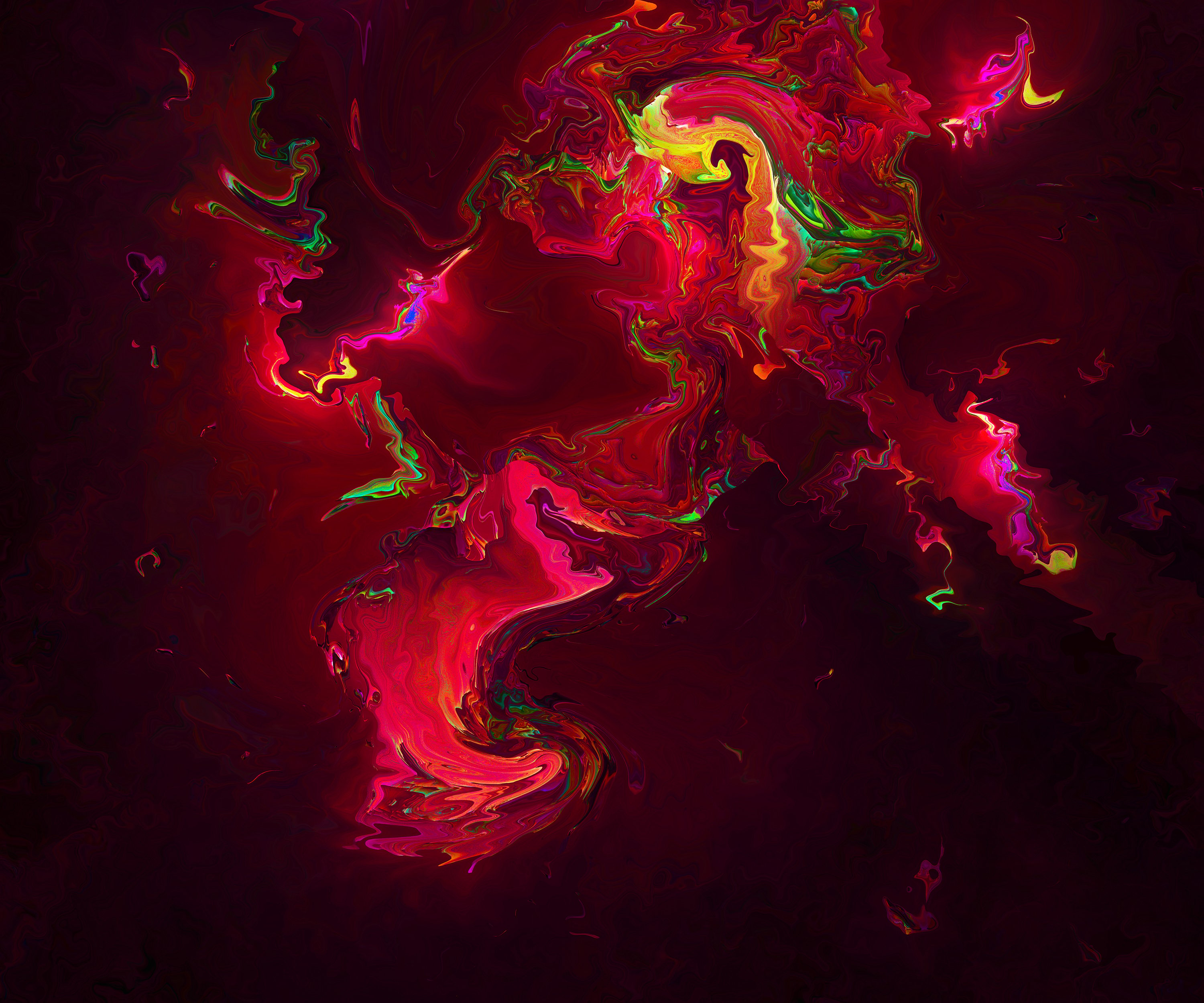 Wallpaper Abstract neon painting