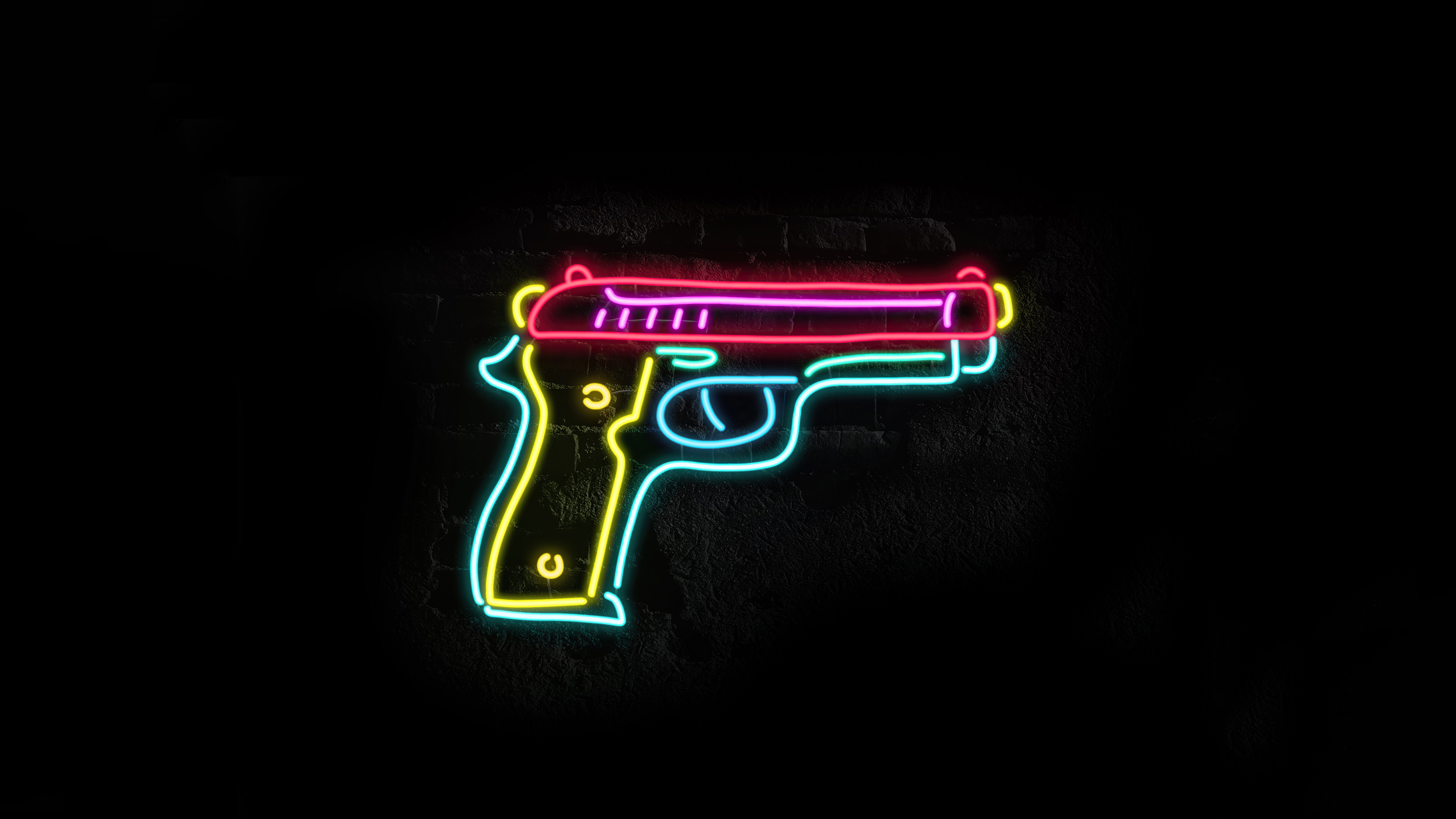 Wallpaper Neon Gun