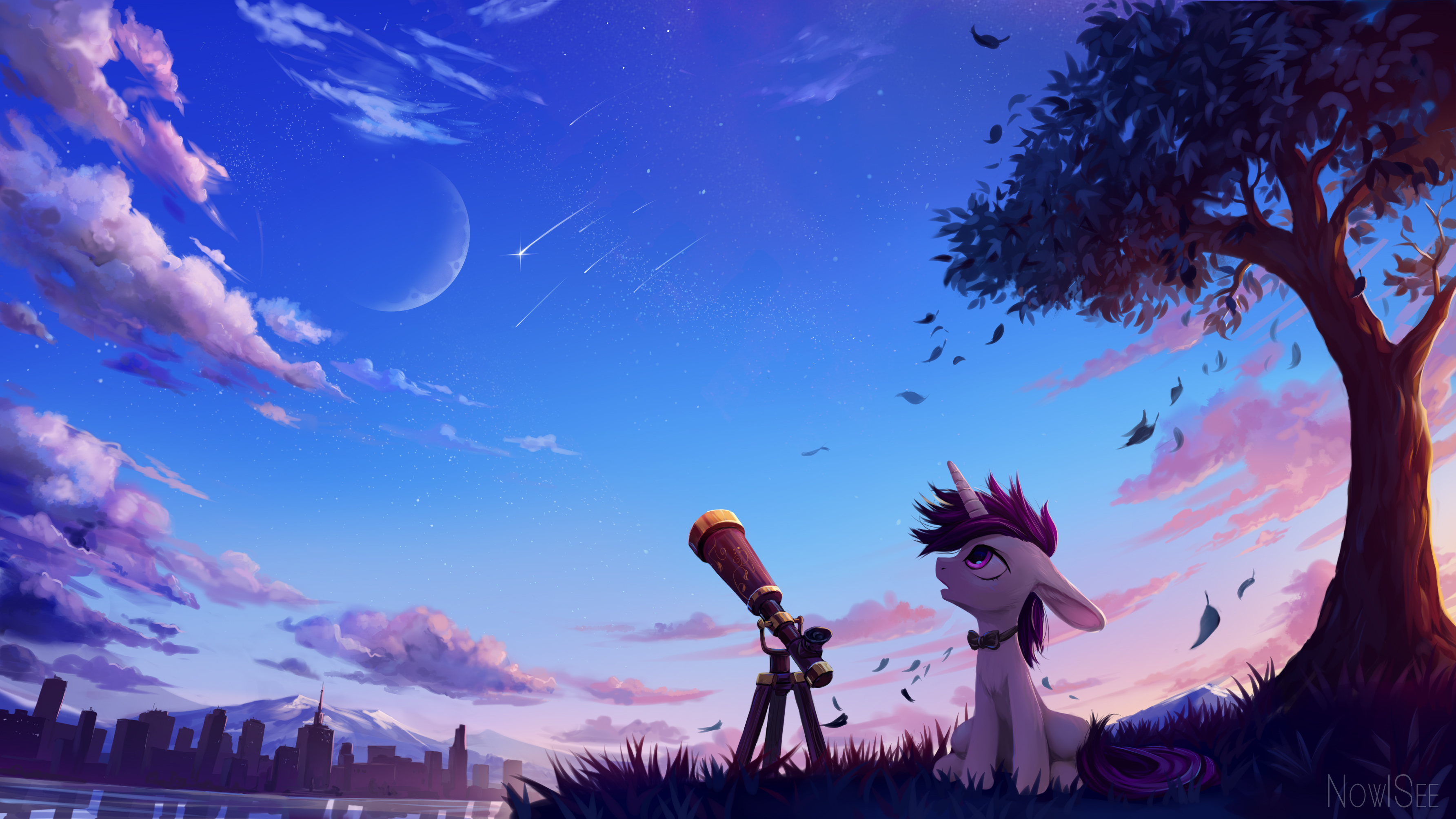 Wallpaper Pony looking at the sky