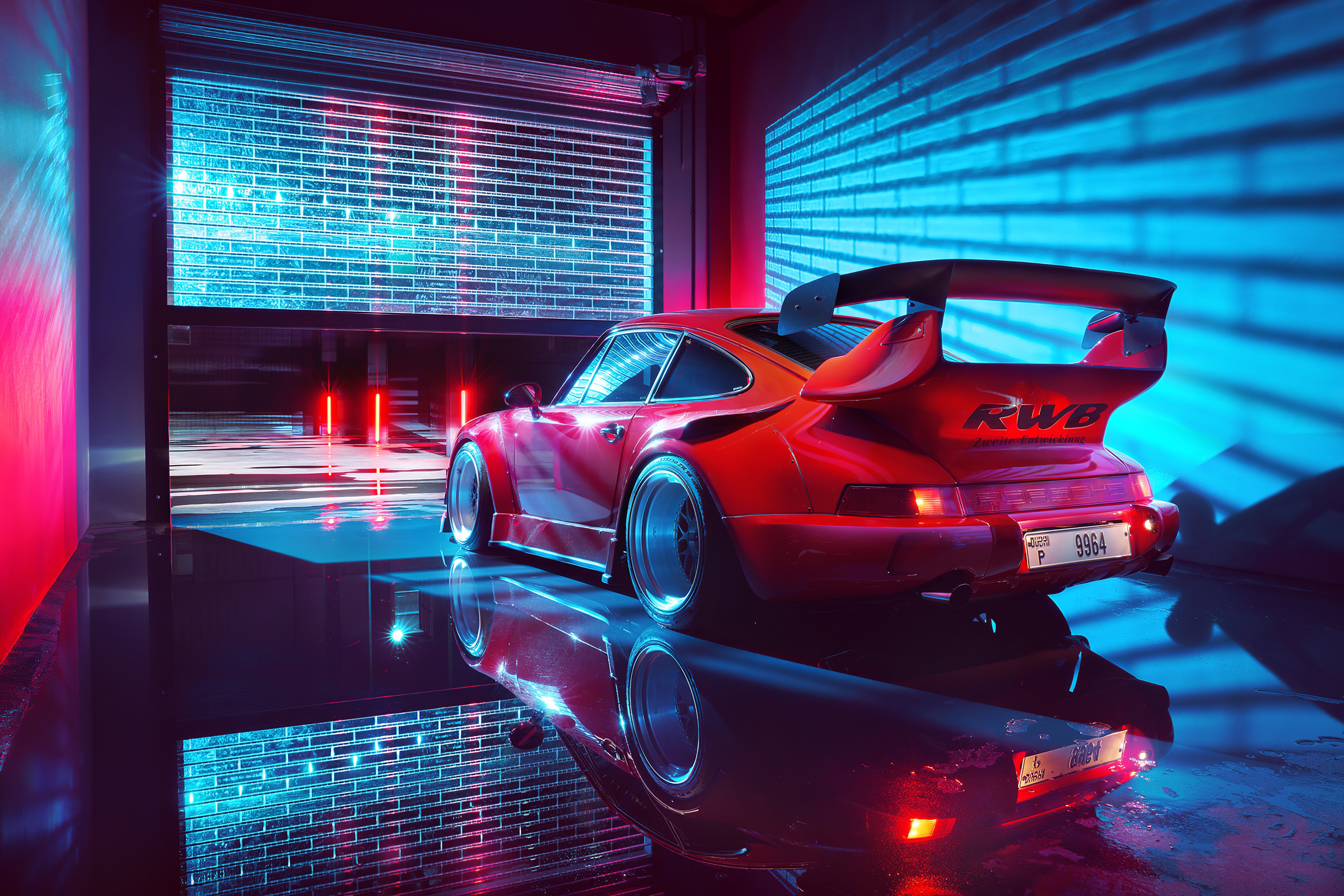 Wallpaper Red Porsche