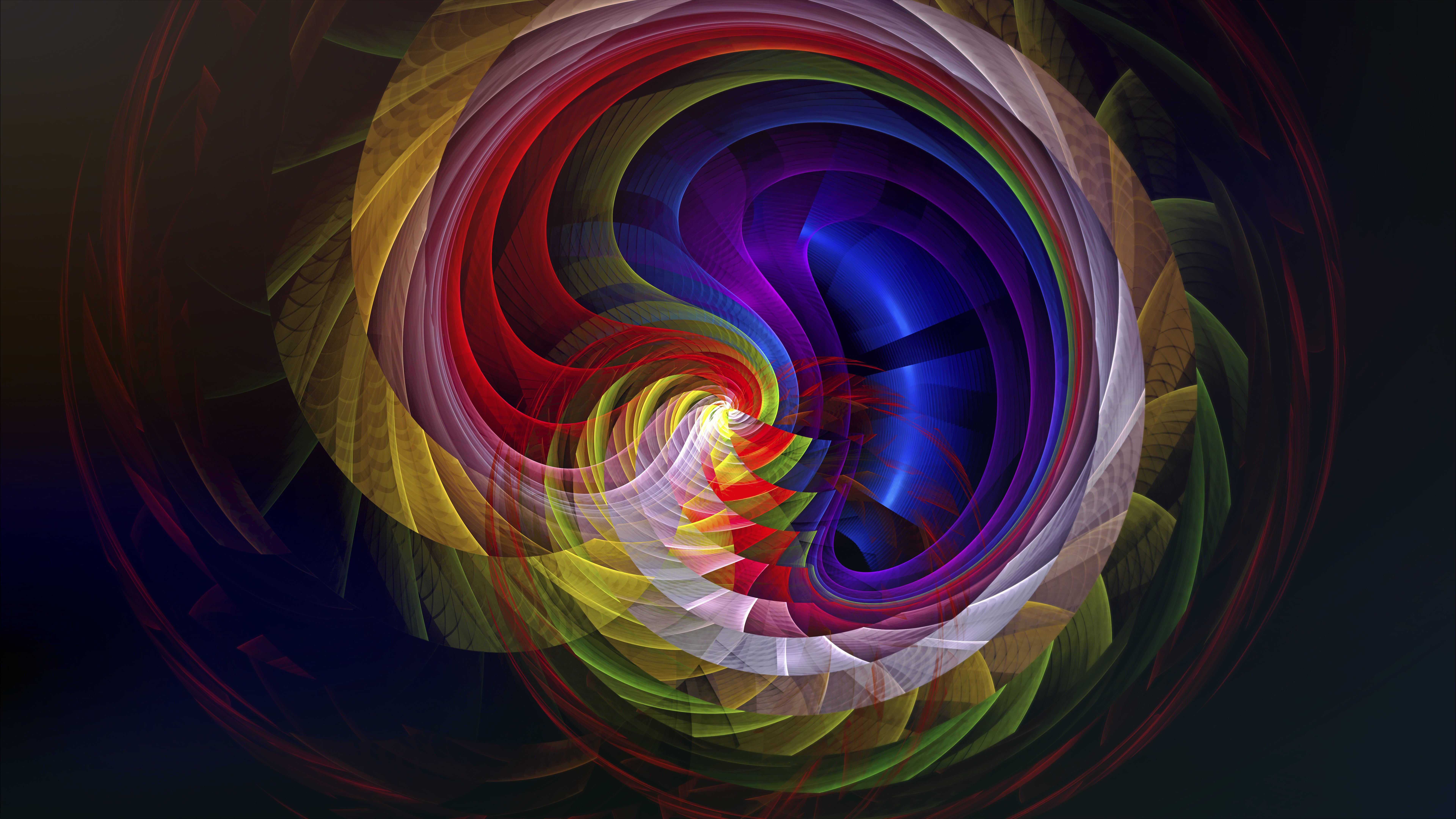 Wallpaper Colorful swirl Digital Art