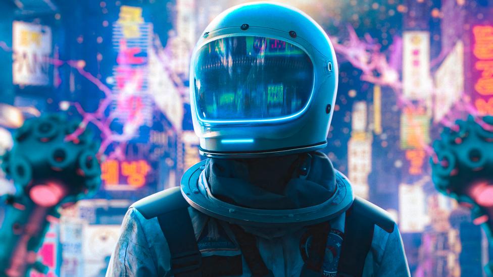 Astronaut in neon city Wallpaper 4k Ultra HD ID:5271