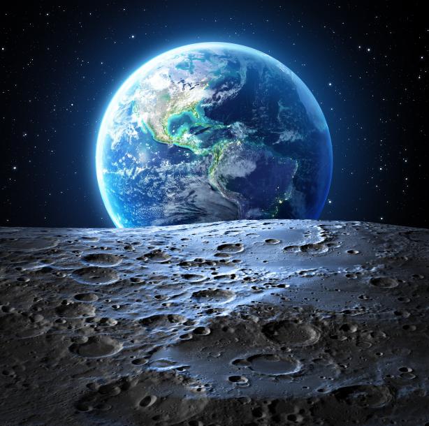 Planet Earth seen from the Moon Wallpaper 4k Ultra HD ID:3339
