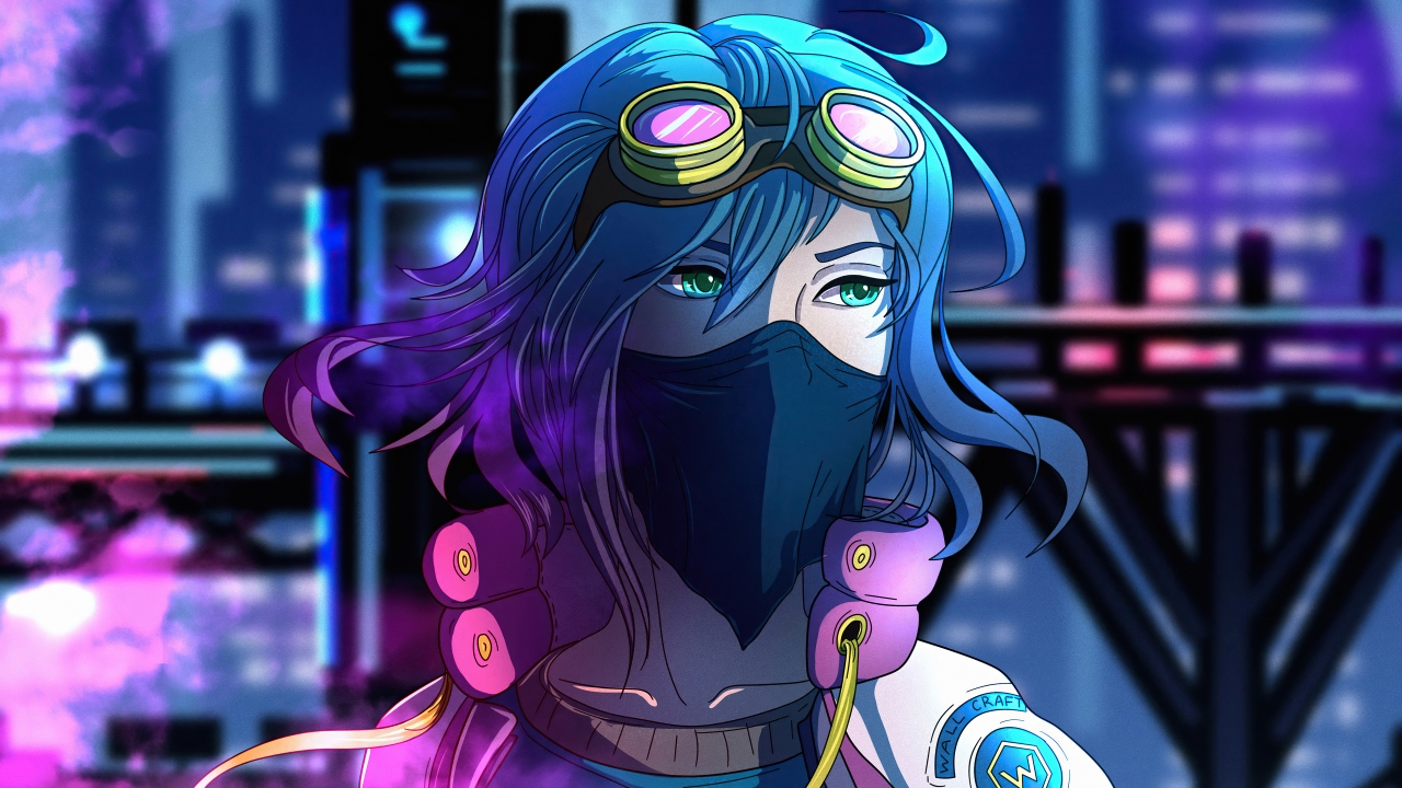 Chica anime con tapabocas Fondo de pantalla 4k Ultra HD ID:5648