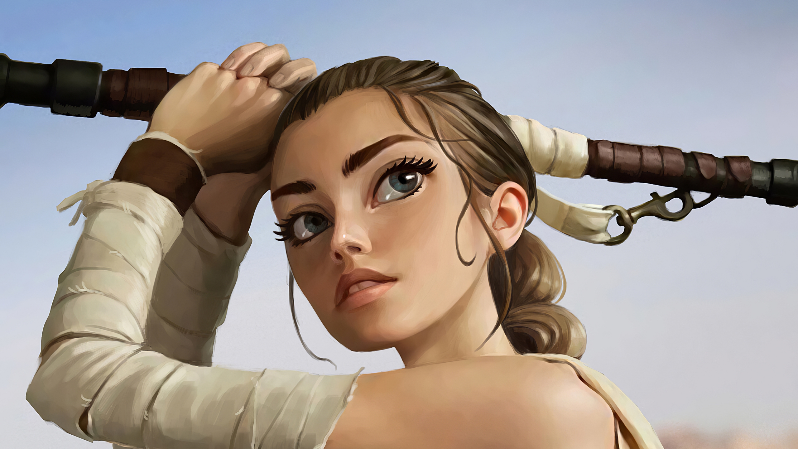 Rey from Star Wars Fanart Wallpaper 4k Ultra HD ID:4584