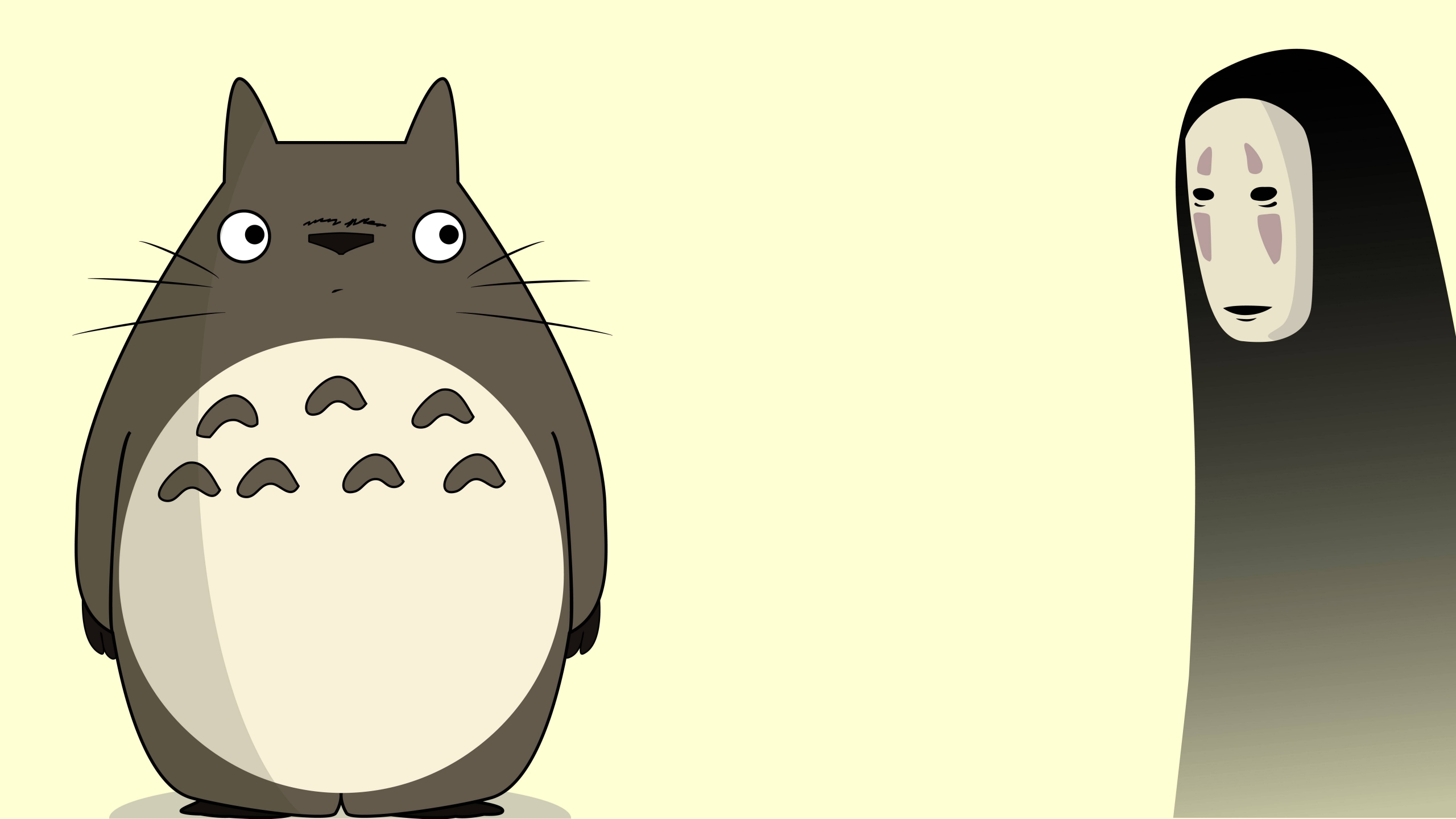 Totoro y Kaonashi (No-Face) de El viaje de Chihiro Anime Fondo de pantalla  ID:5035