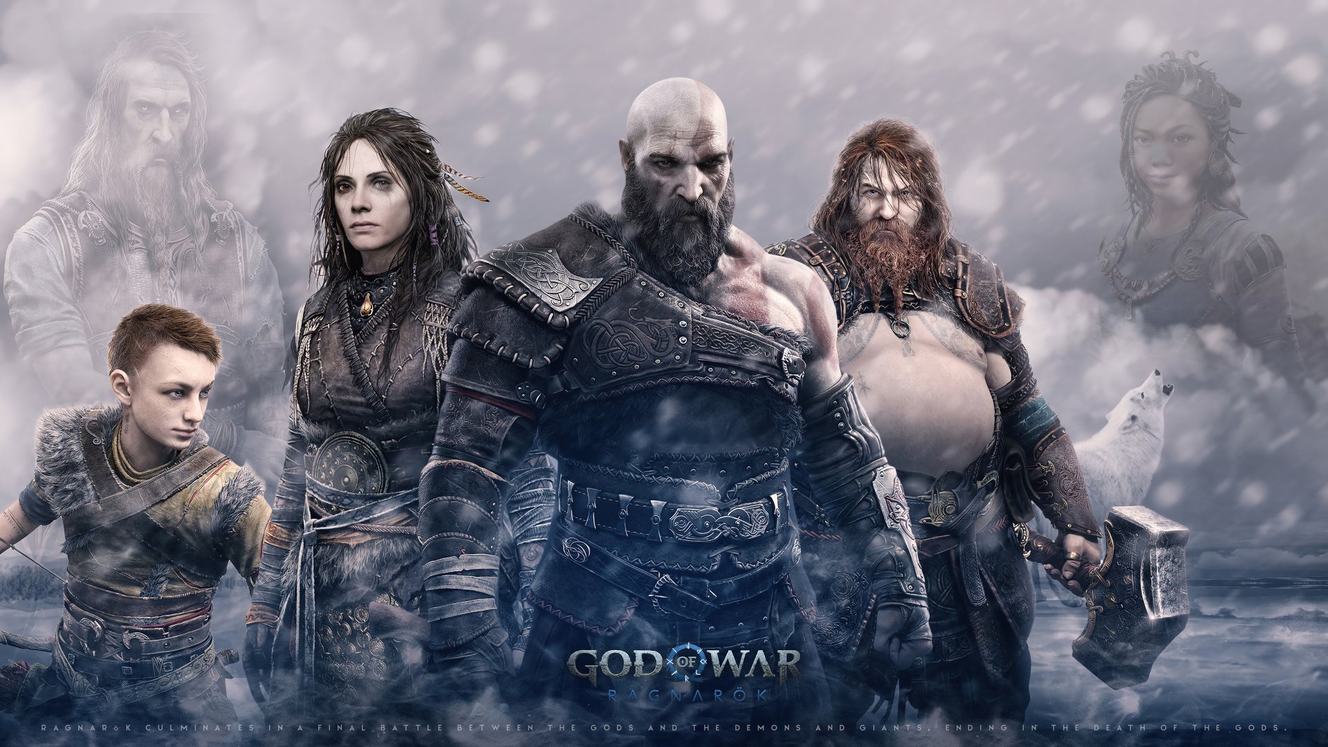 God of War: Ragnarök Characters Wallpaper 4k Ultra HD ID:11258