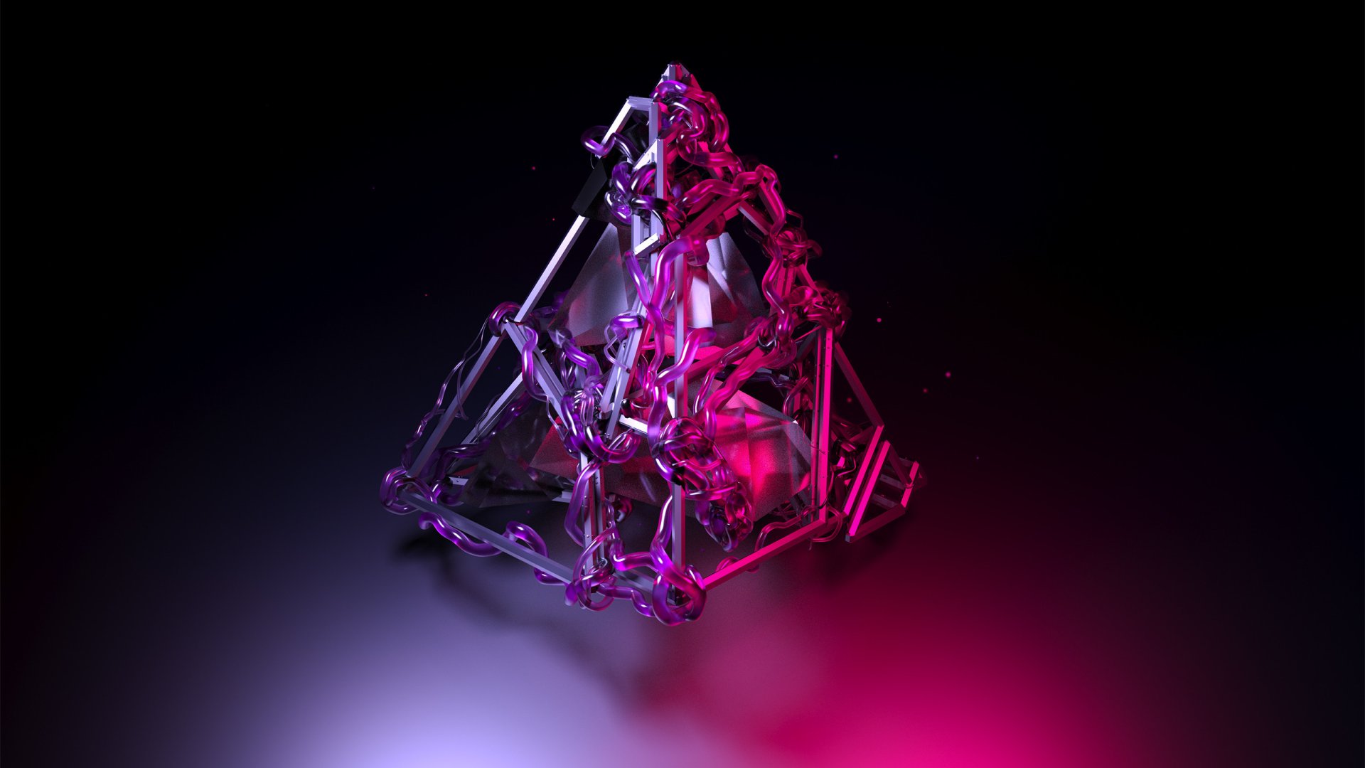 3D abstract pyramid Wallpaper 2k HD ID:12044