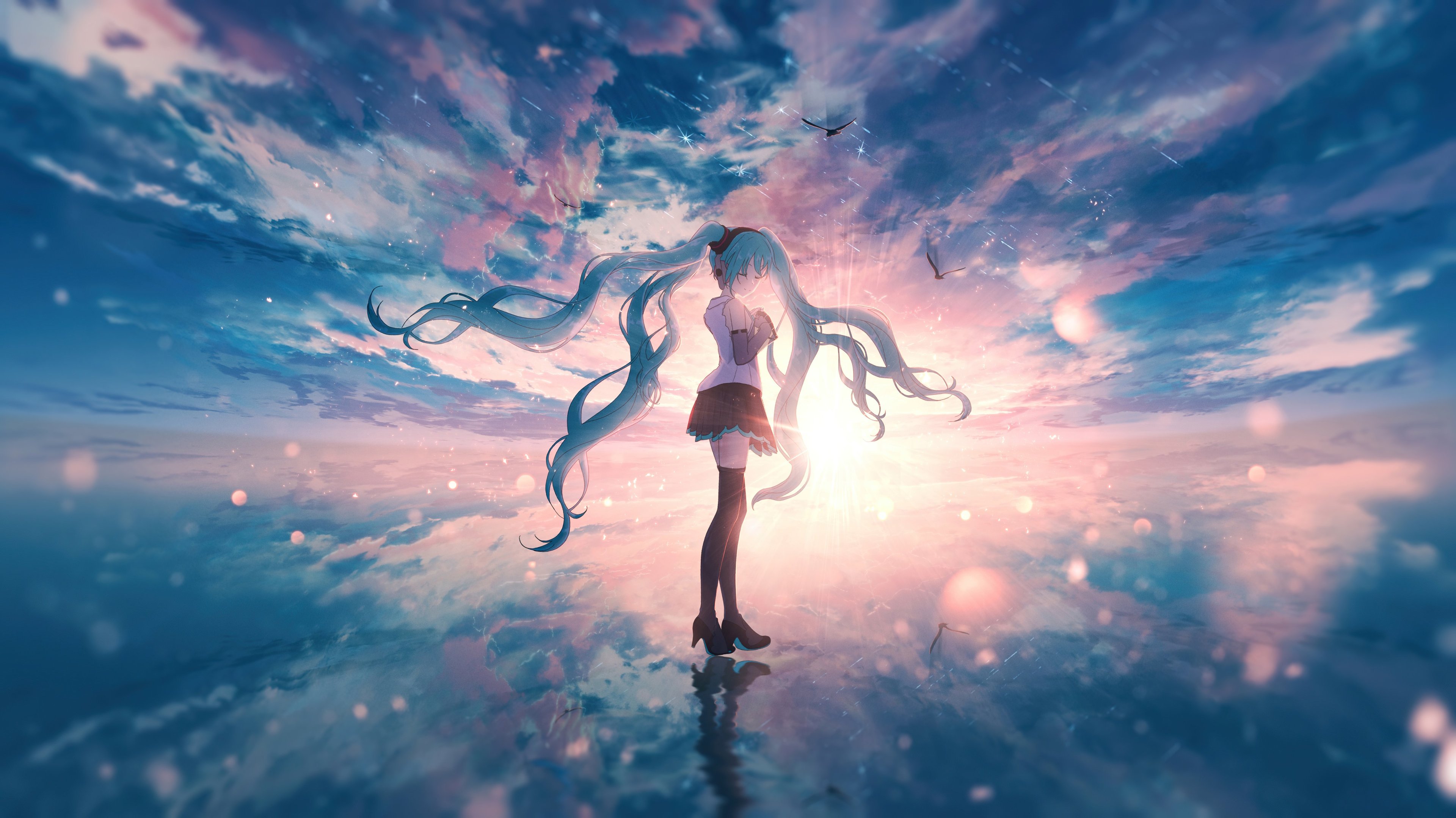 Hatsune miku Anime Wallpaper 5k HD for iPhone and Mobile Phone ID:12562