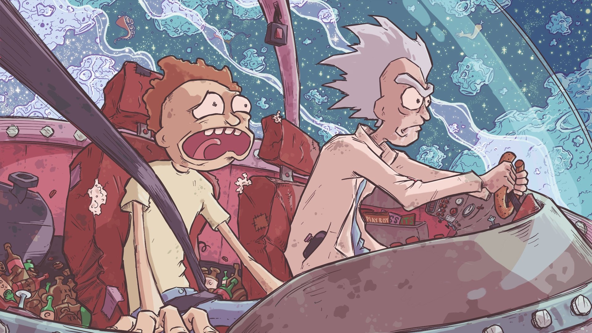 Wallpaper Rick and Morty