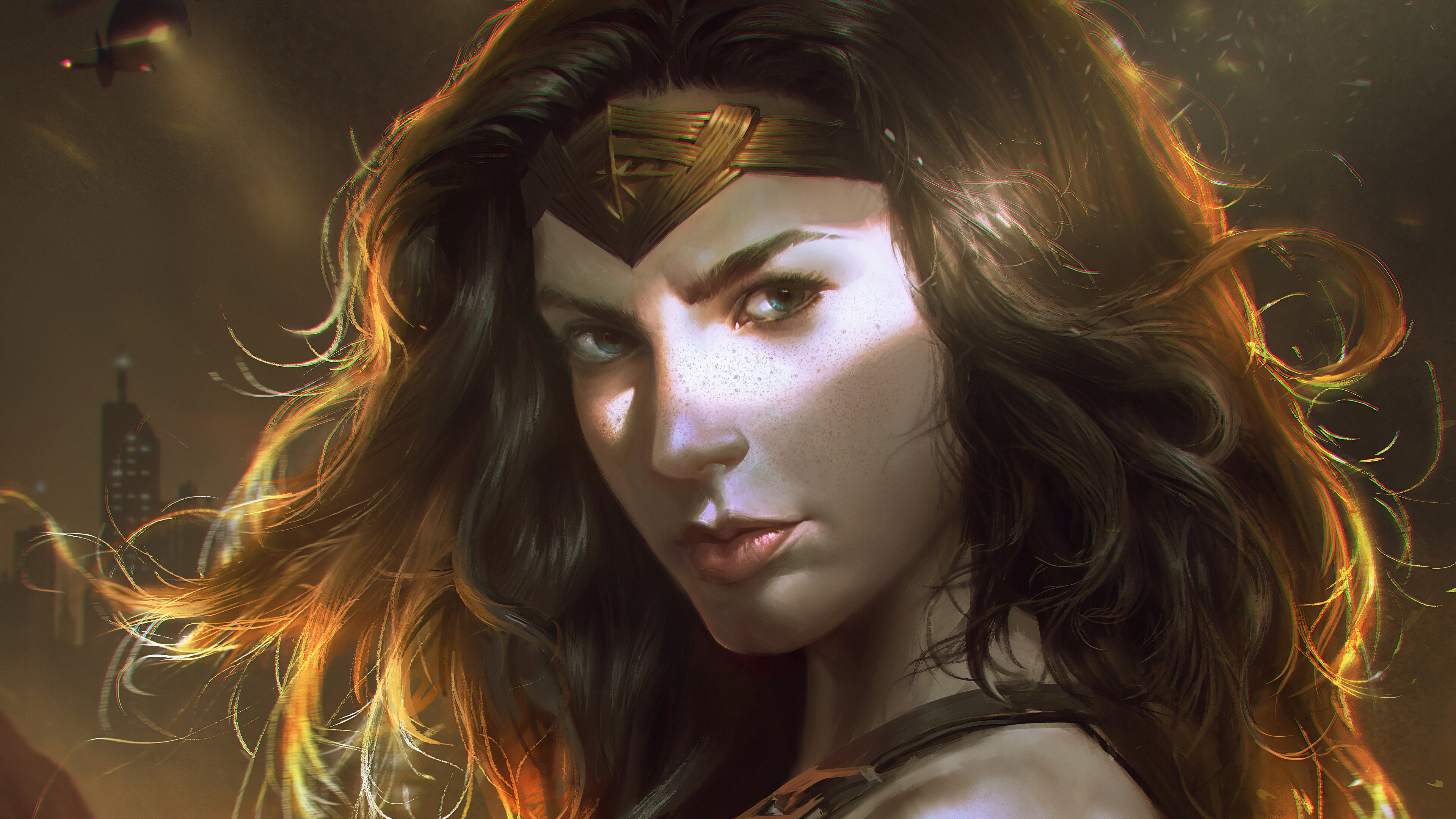 Wallpaper Face of Wonder Woman