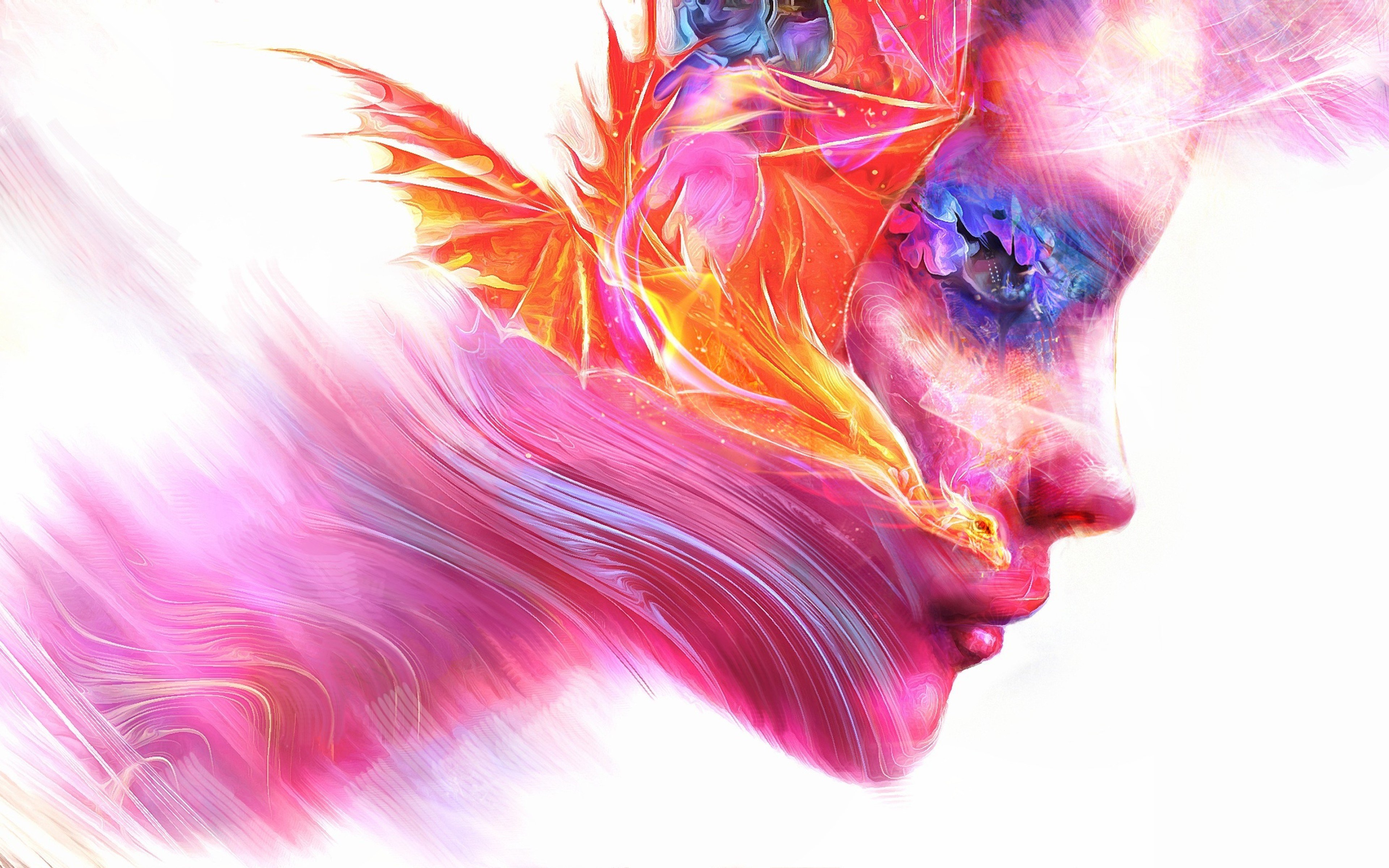 Wallpaper Face of woman Digital Art
