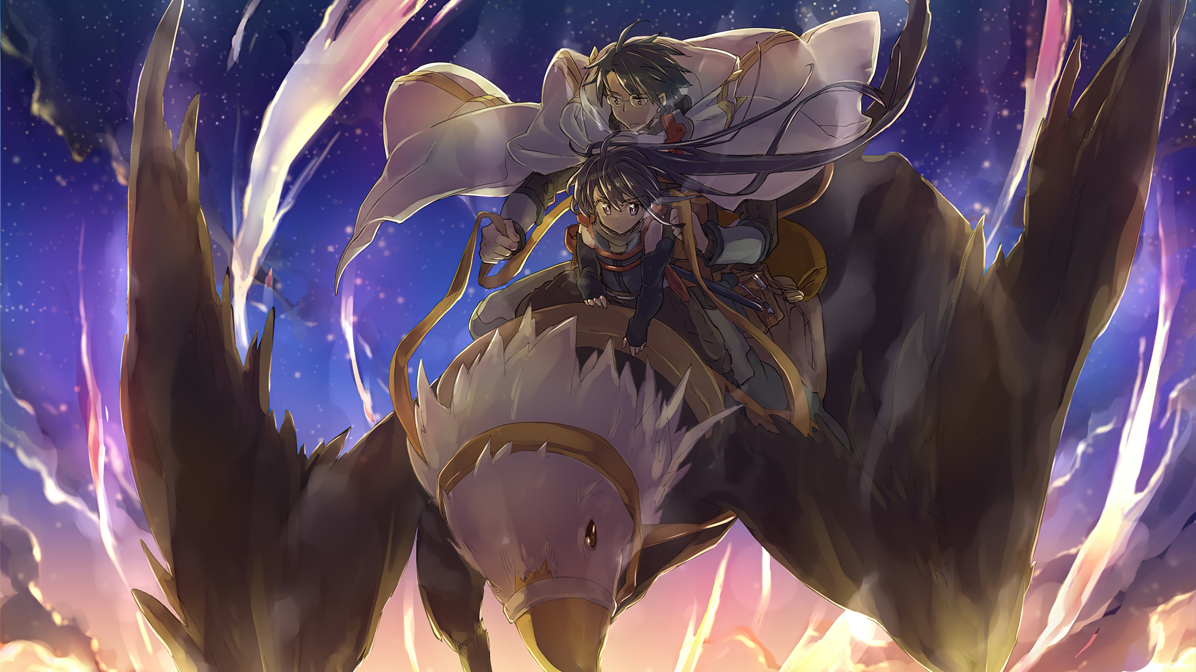 Anime Wallpaper Shiroe and Akaktsuki in a Griffin Log Horizon