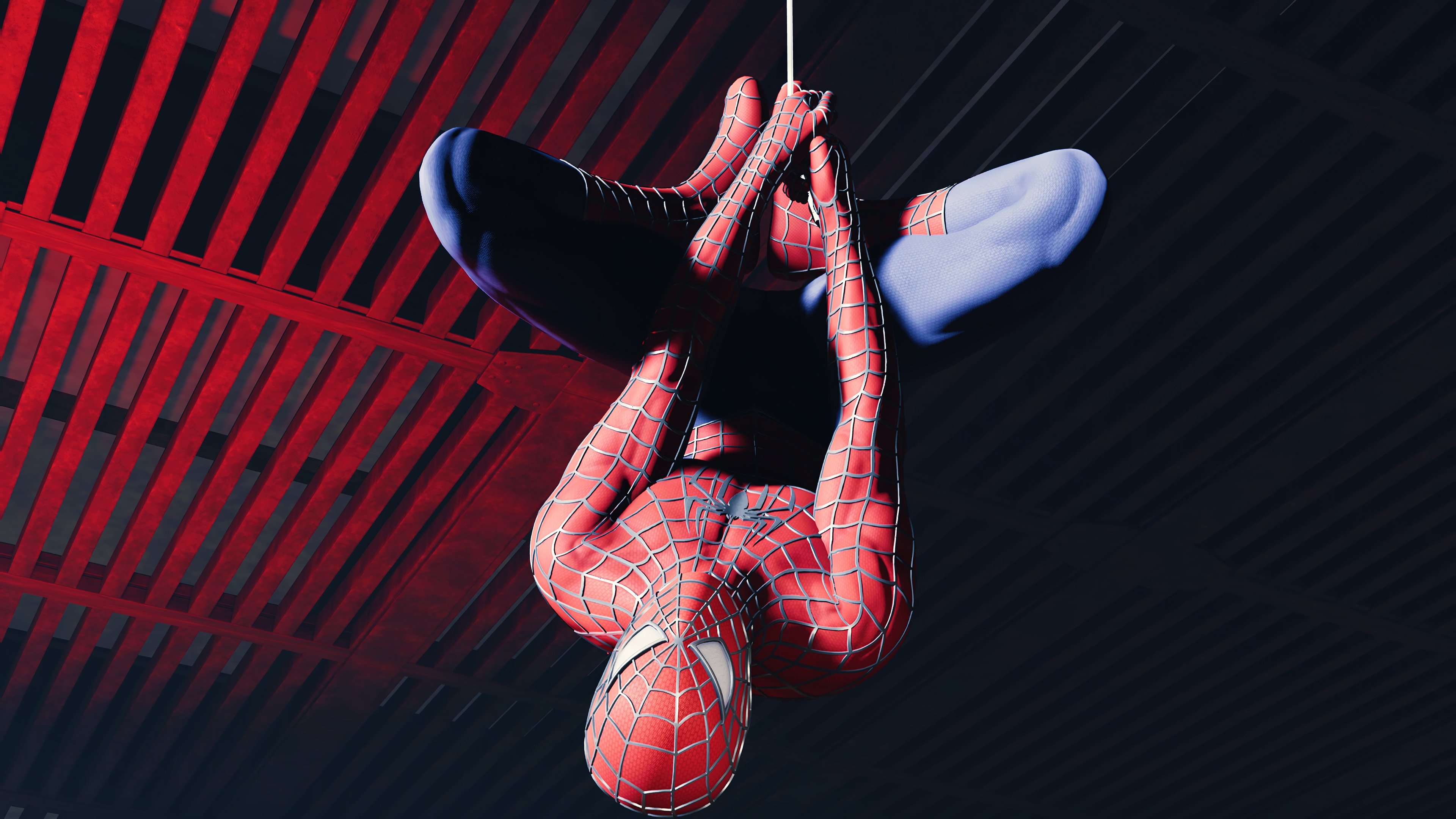 Fondos de pantalla Spider Man upside down