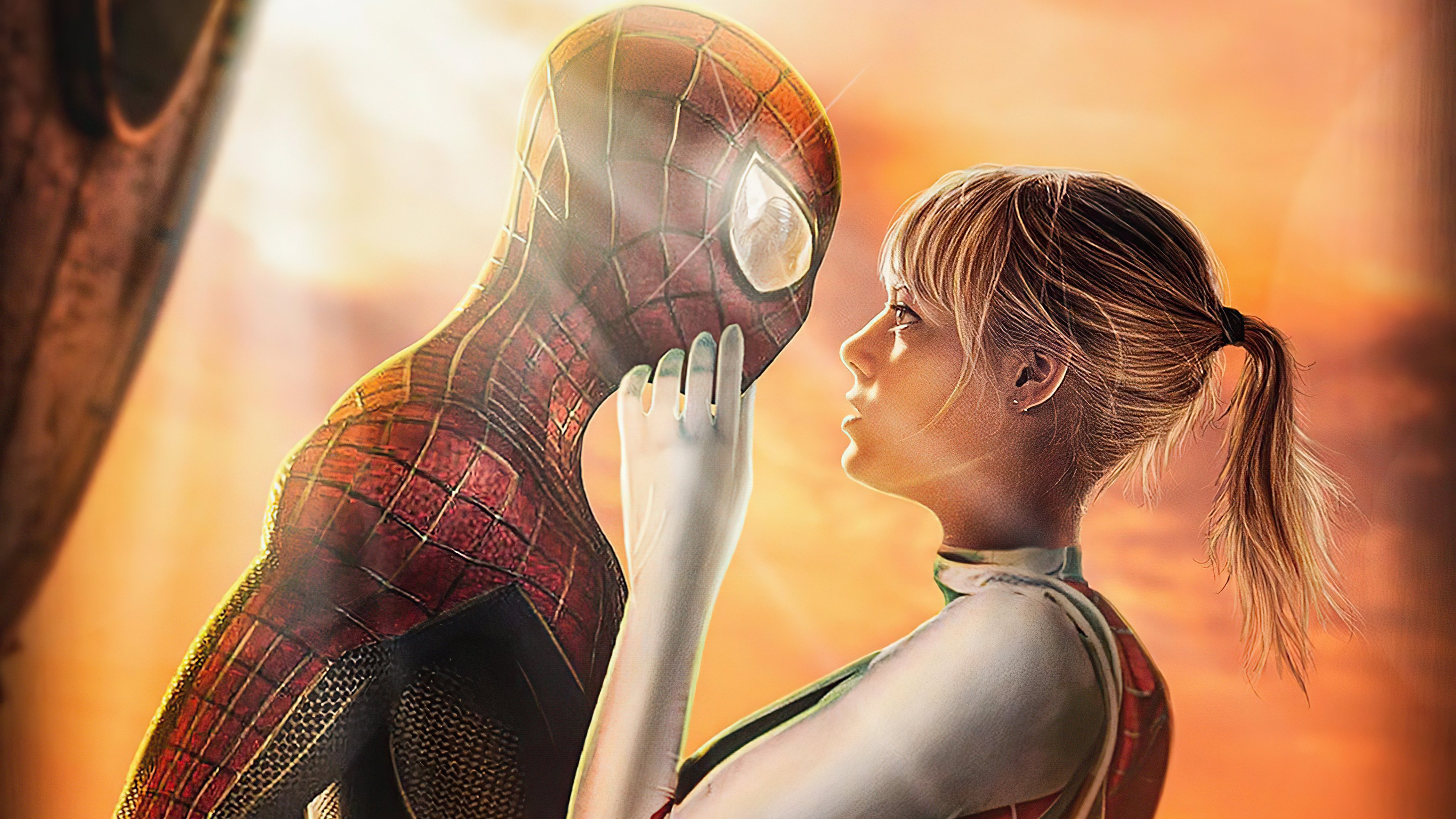 Fondos de pantalla Spider Man y Gwen Stacy